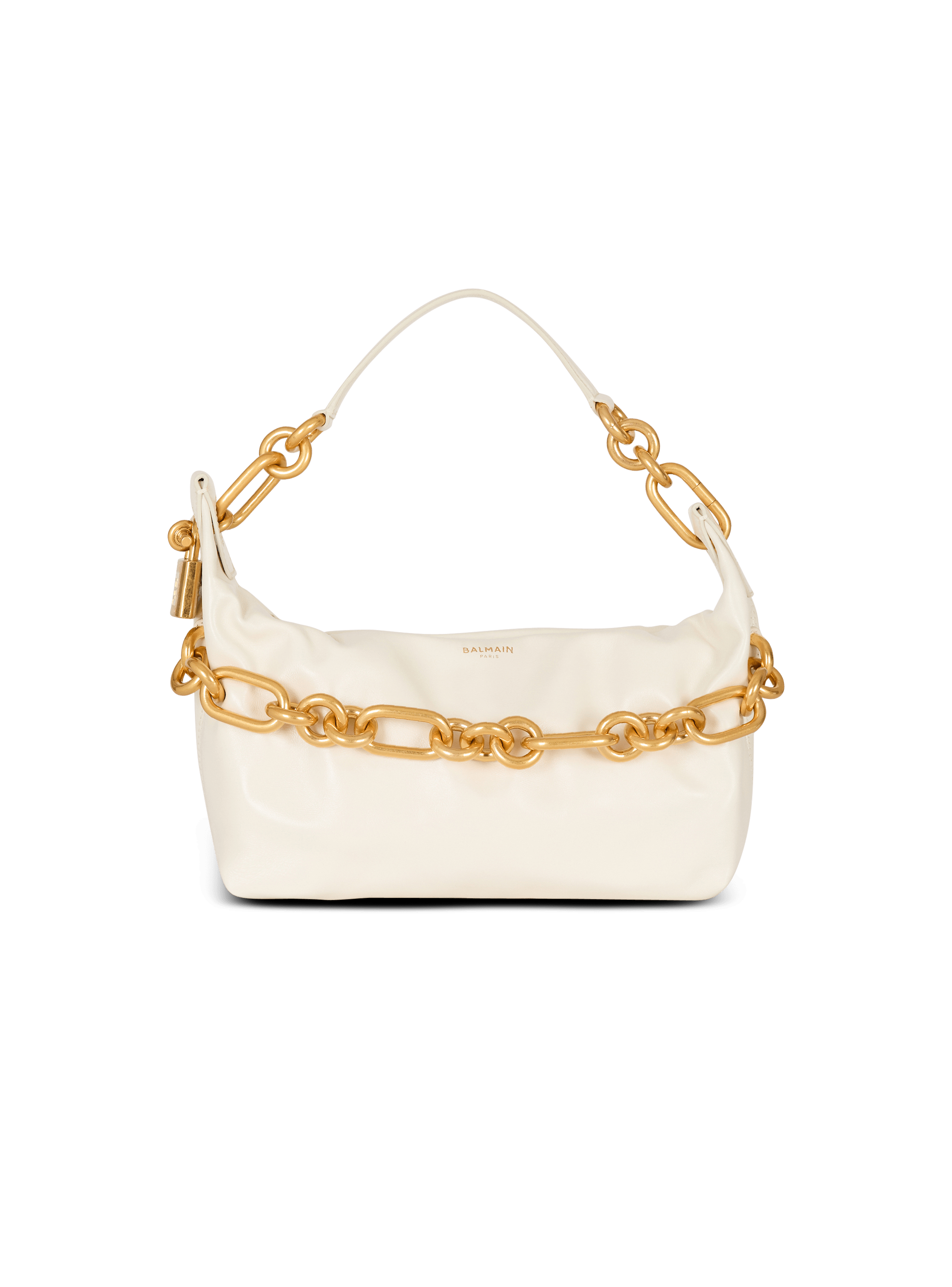 Balmain Women's Beige - Sync Medium Bag In Calfskin Leather
