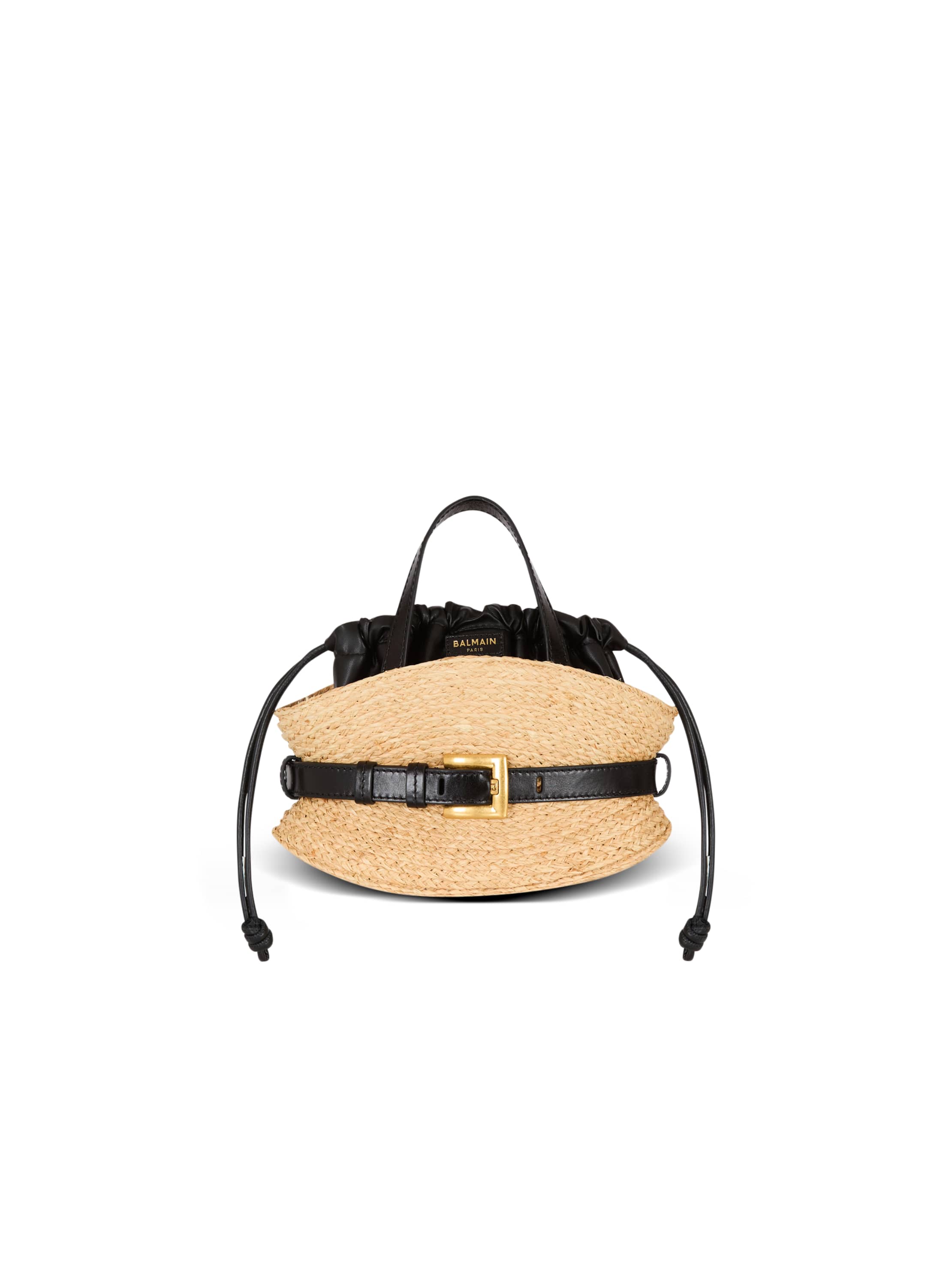 Balmain Shuffle Mini bag in raffia