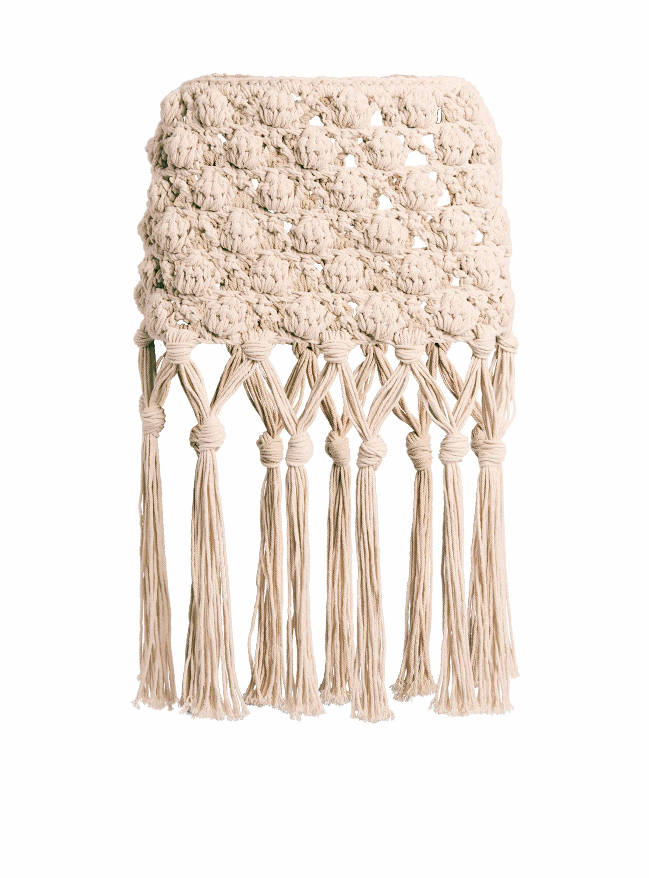 Balmain Crochet Skirt In Beige