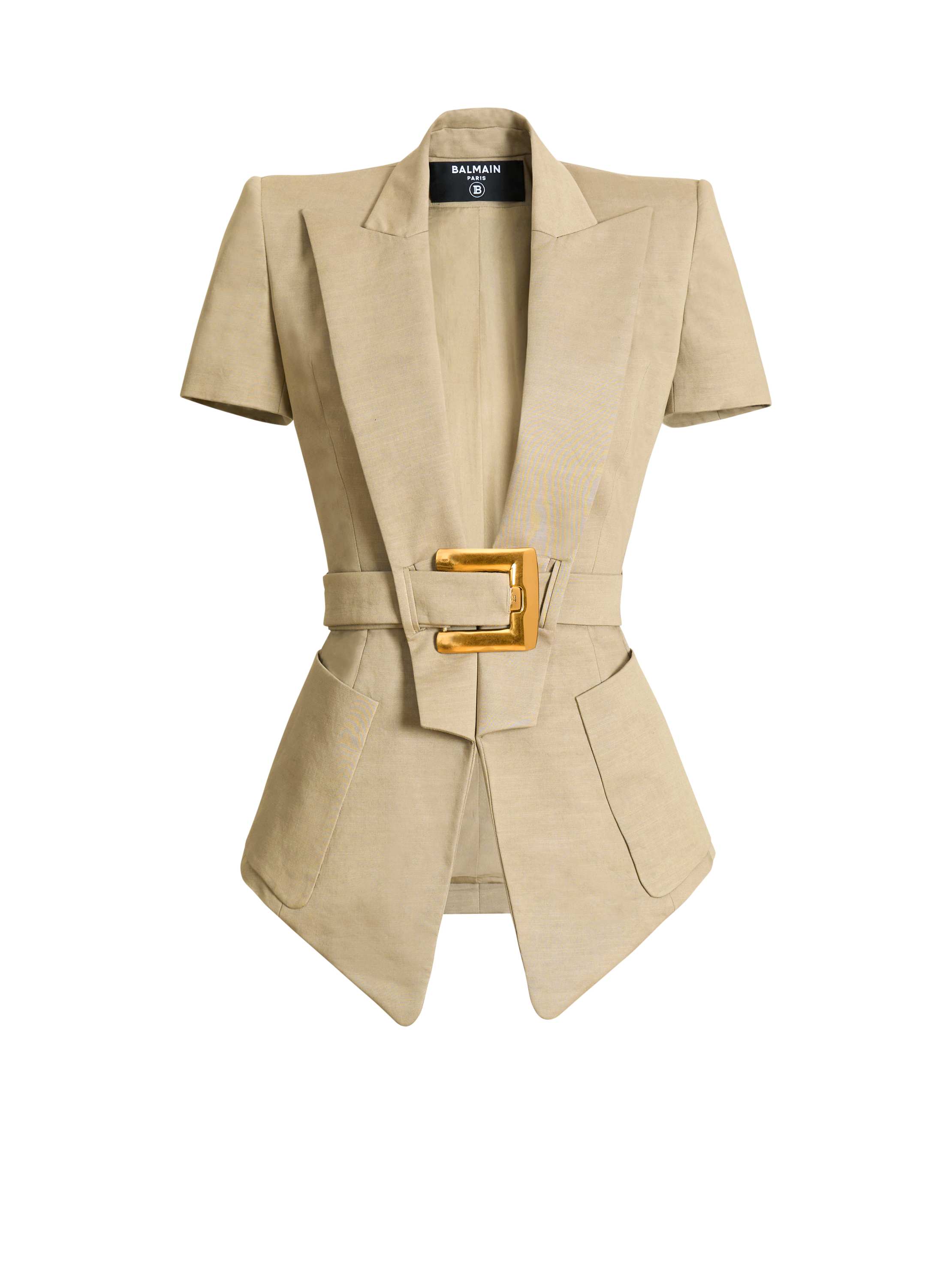 Balmain Belted gabardine Anthem jacket
