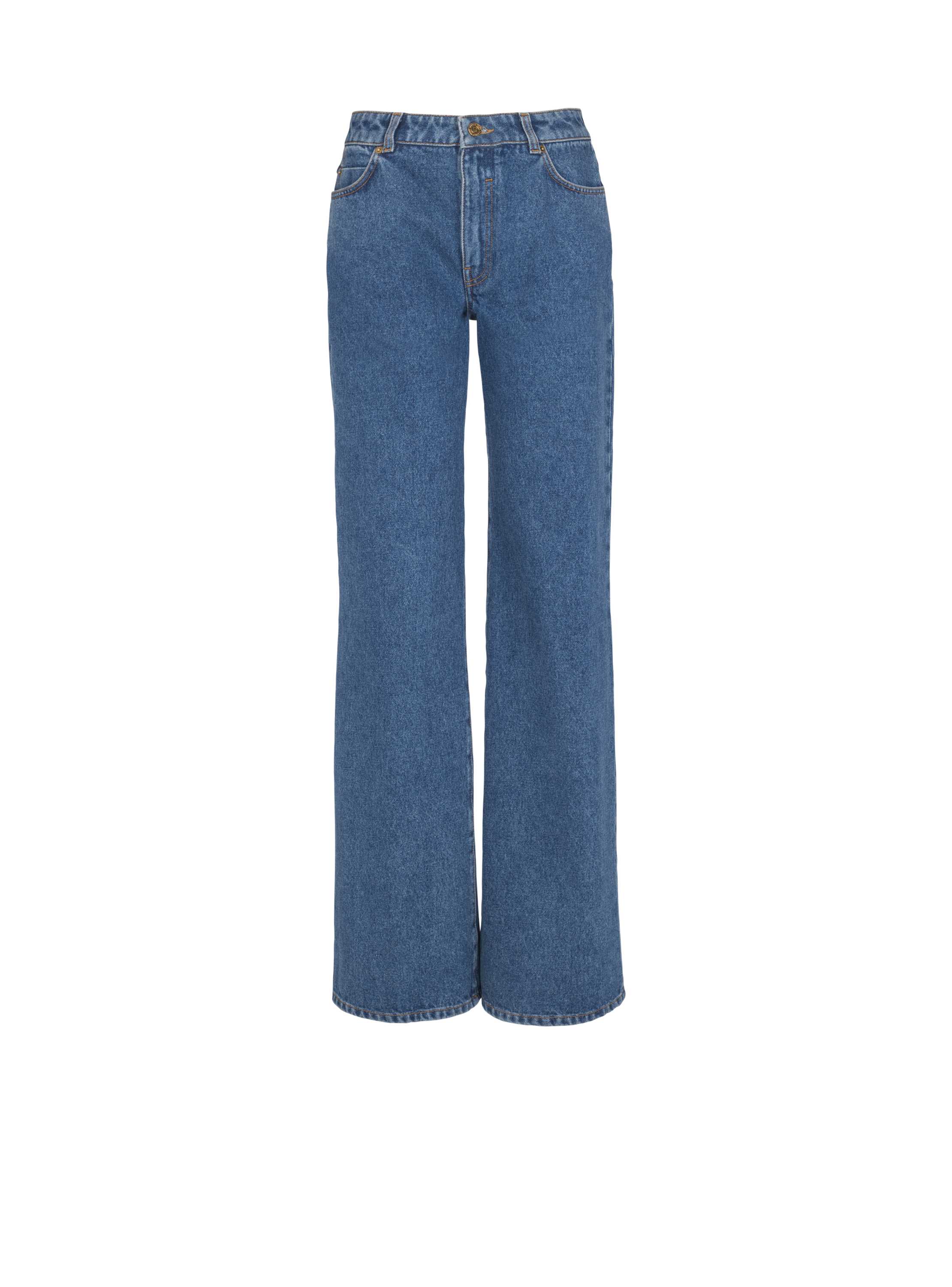 Balmain Straight-leg Denim Jeans In Blue