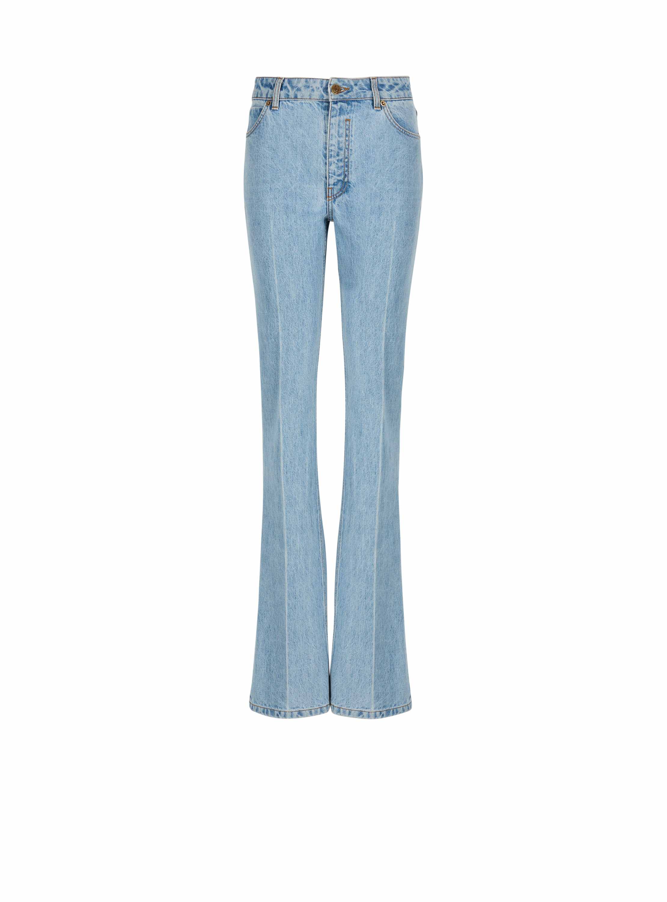 Balmain Denim High-waisted Jeans In Blue