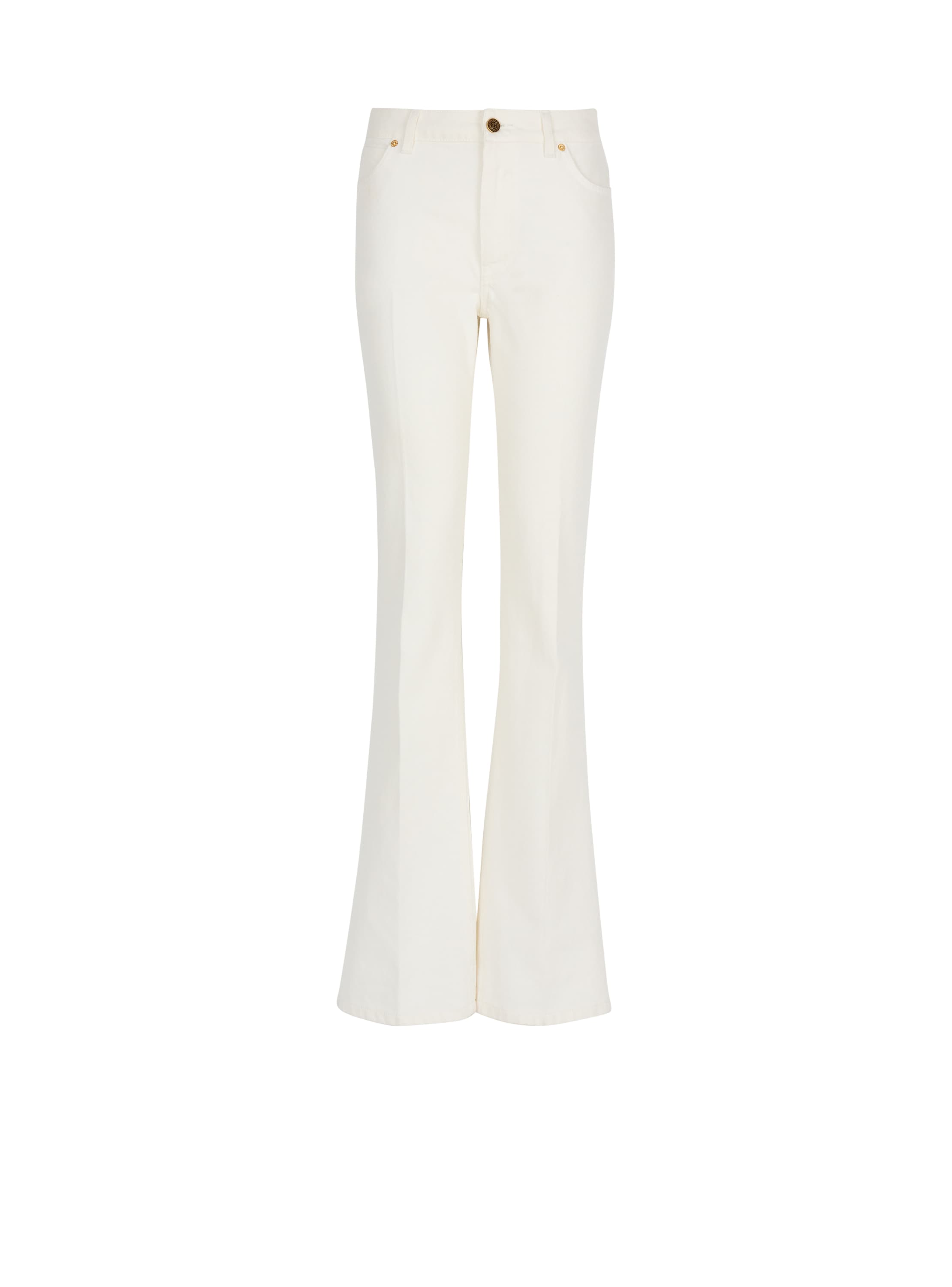 Balmain Straight-leg Denim Jeans In White