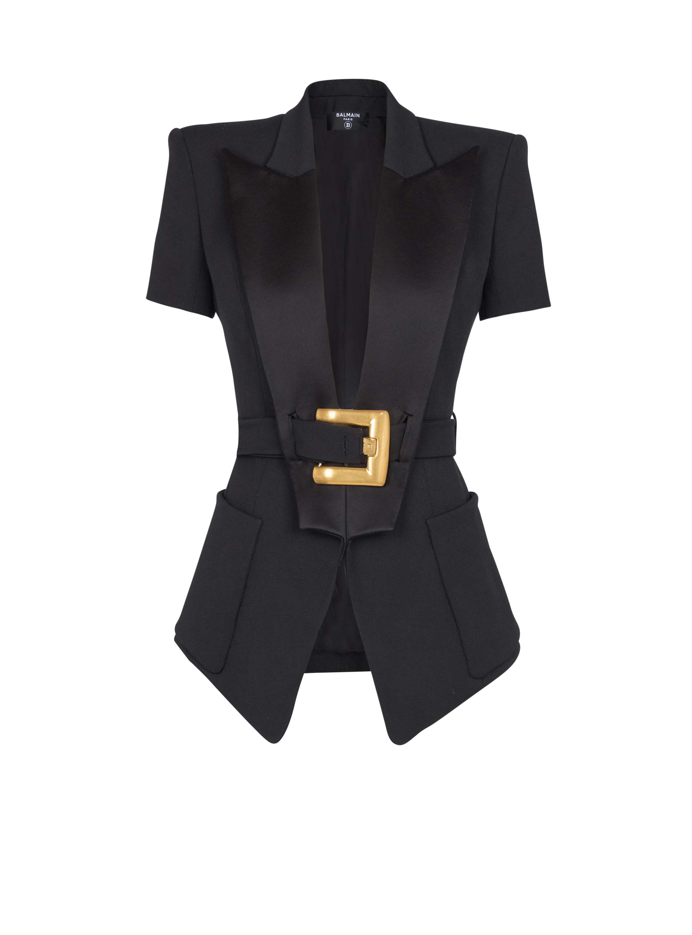 Balmain Grain de poudre jacket with belt detail