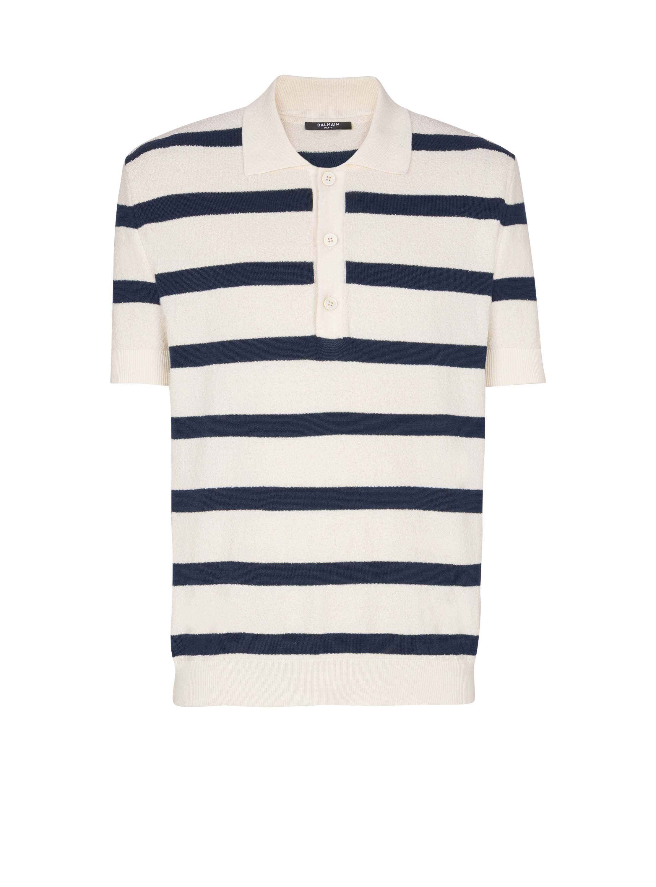 Balmain Marinière Polo In White