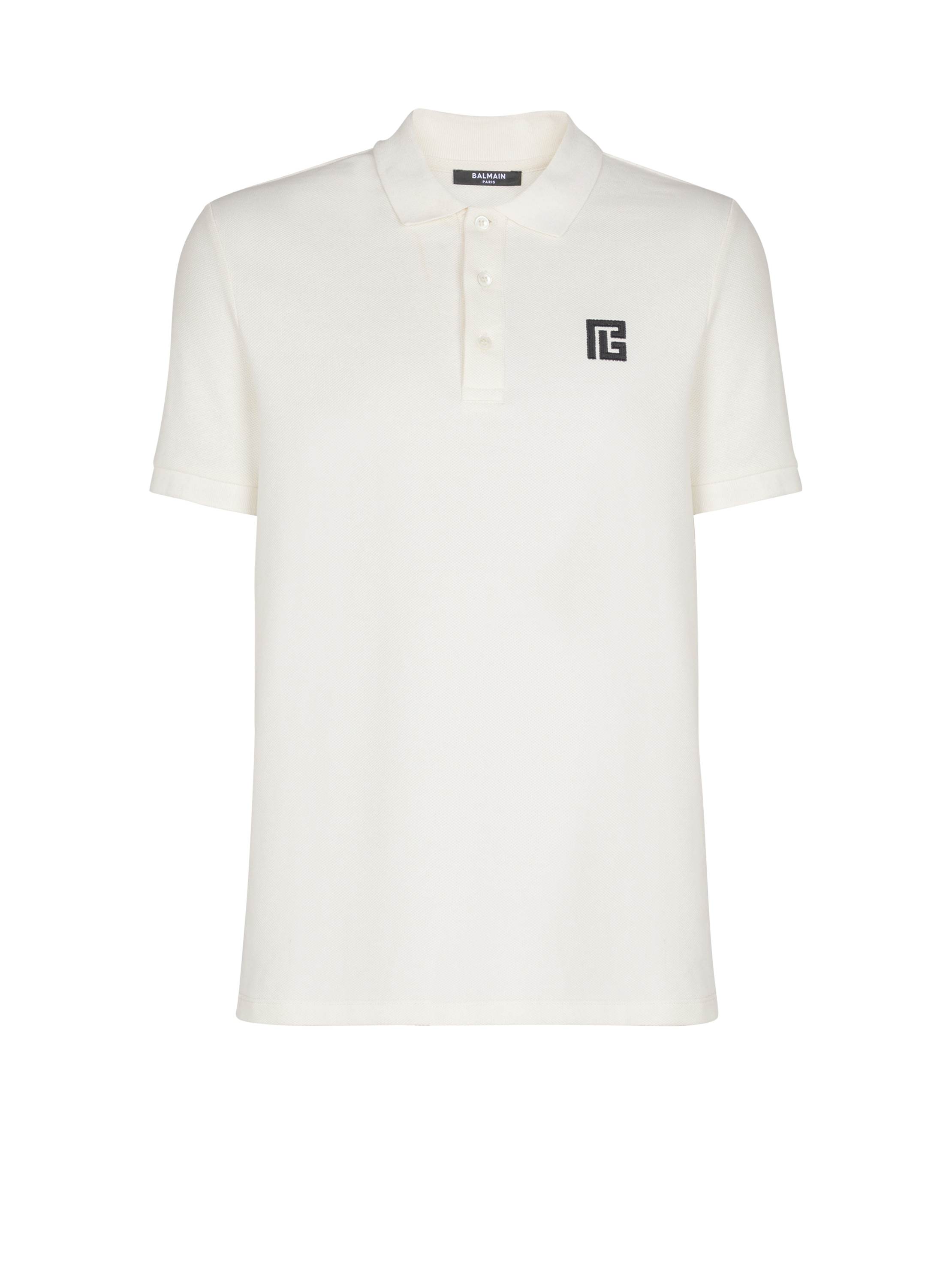 Balmain Embroidered cotton polo