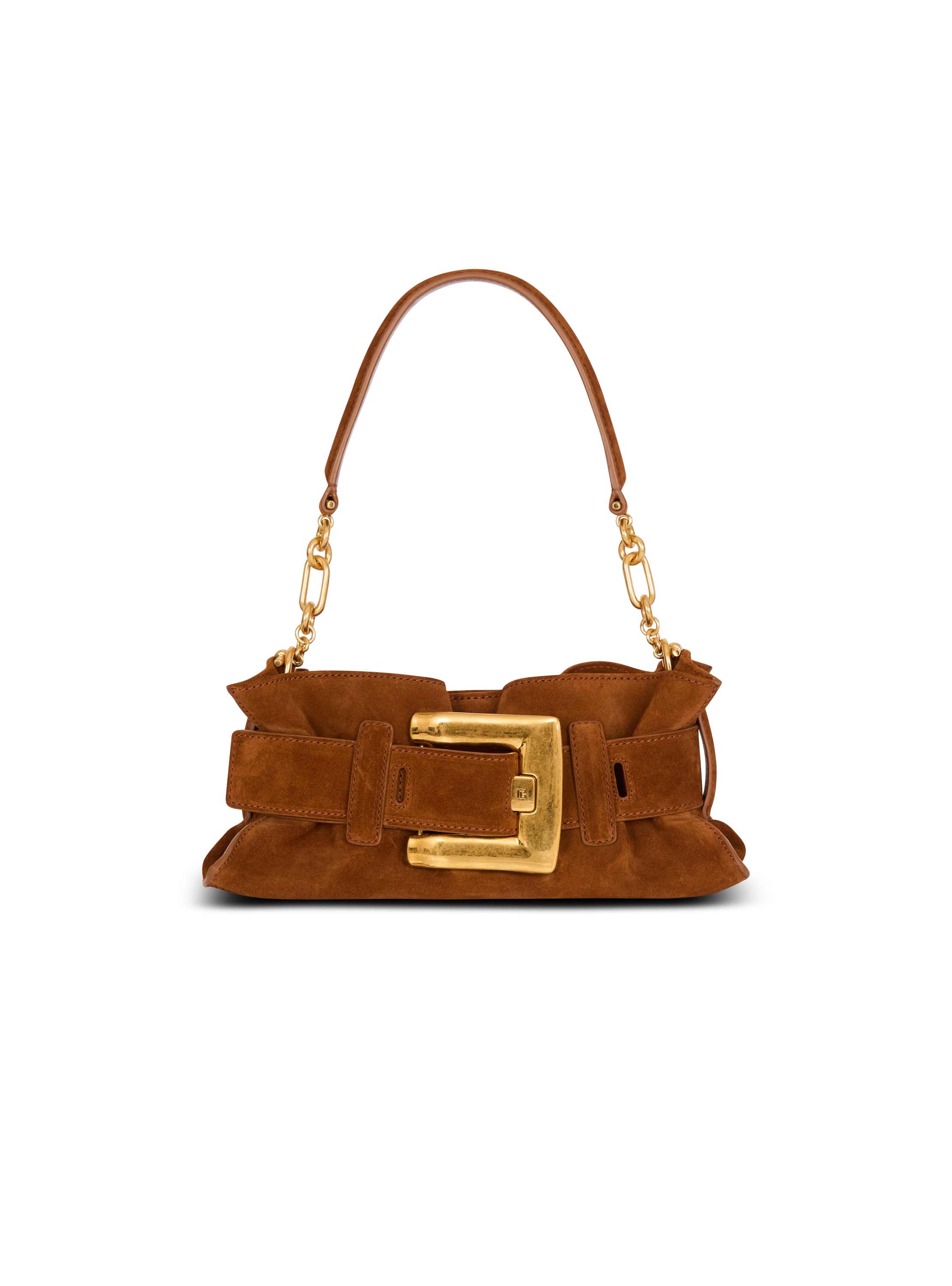 Balmain Anthem Mini suede leather bag - Women's Bags