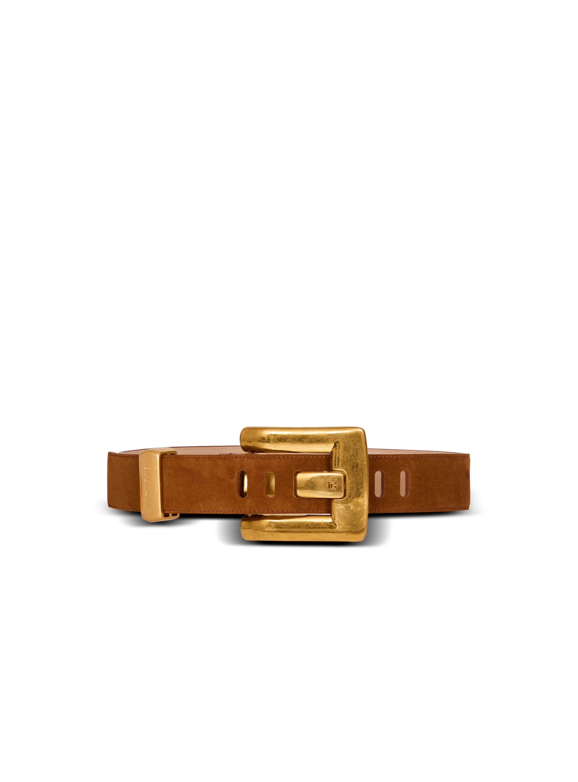 Balmain Anthem suede leather belt