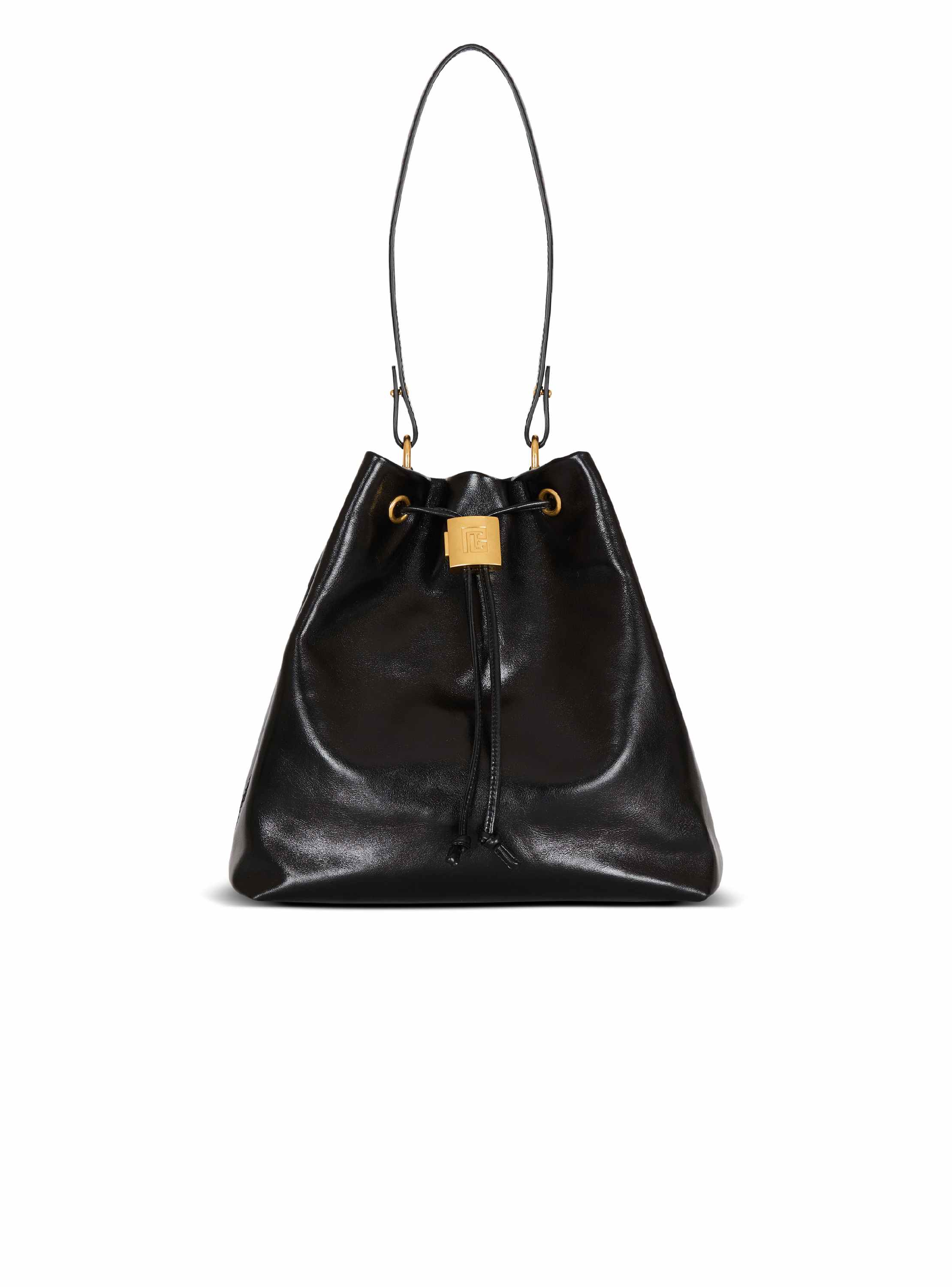 Balmain Pulse Calfskin Leather Backpack In Black