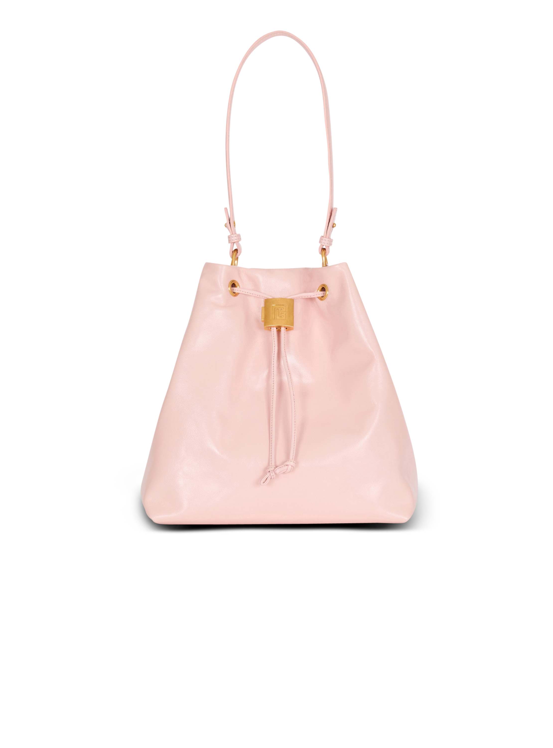 Balmain Pulse Calfskin Leather Backpack In Pink