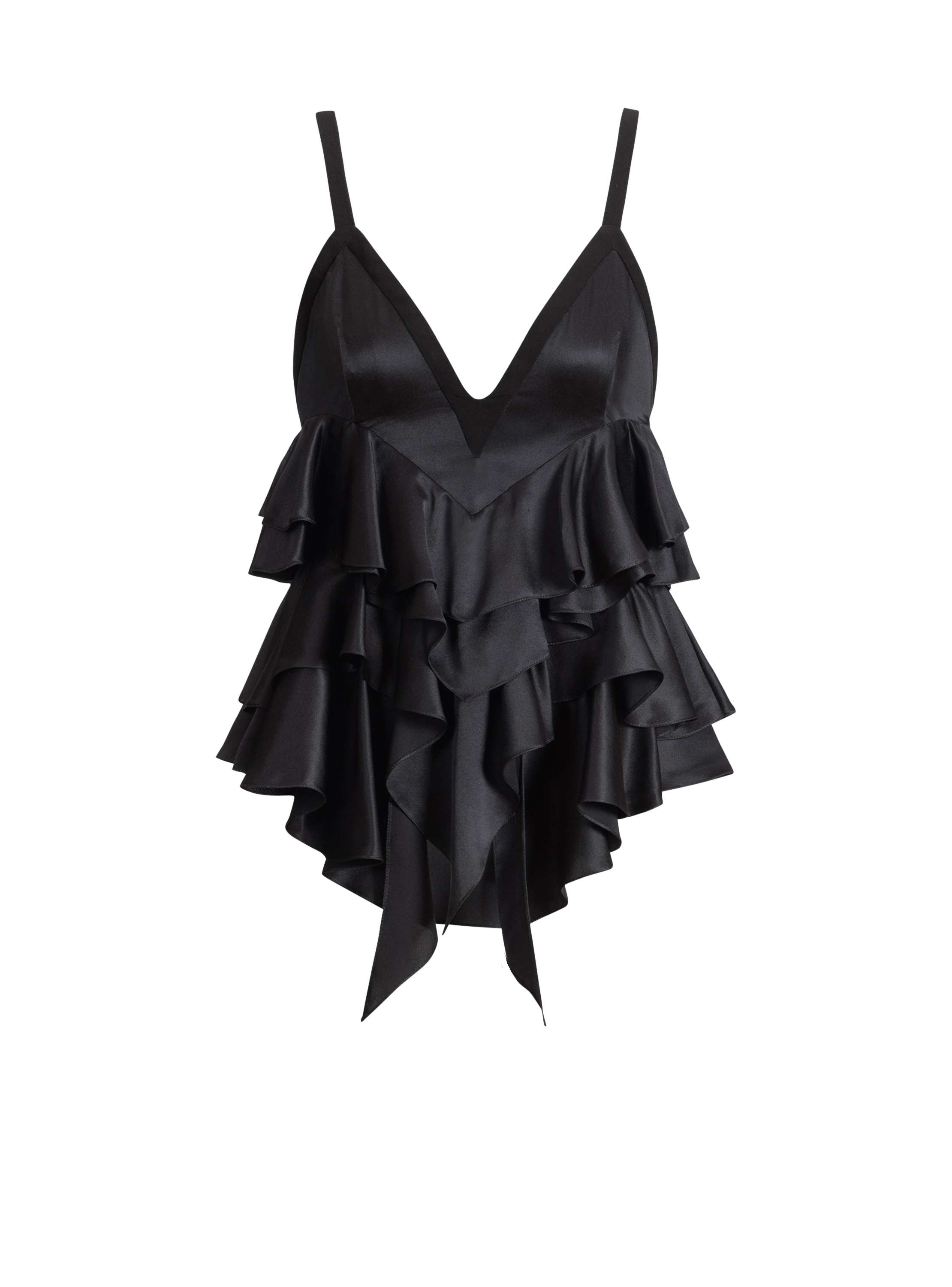 Balmain Satin top with thin straps - Women's Clothing
