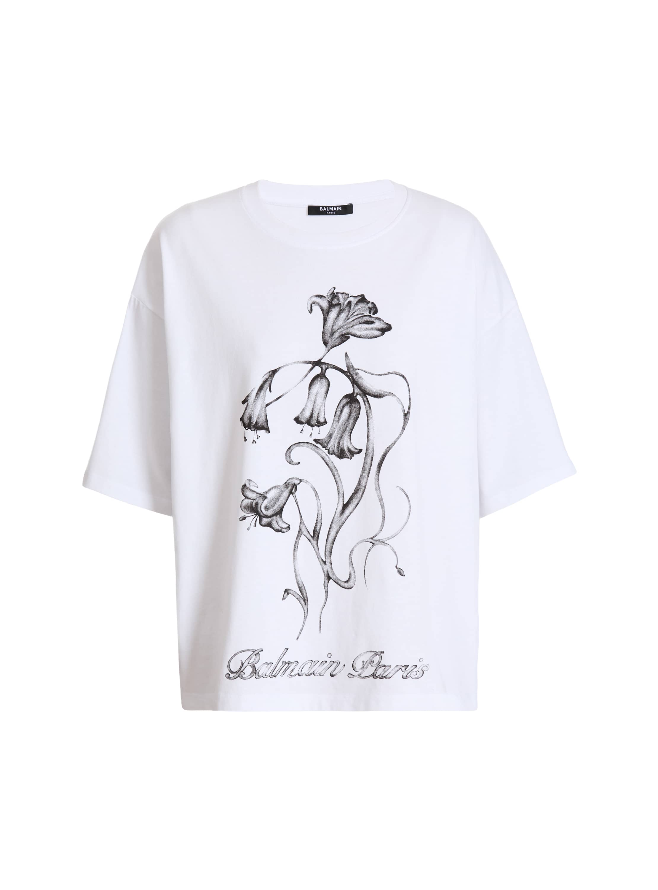 Balmain Printed Flower T-shirt | Thumbnail 6 Balmain Printed Flower T-shirt | Thumbnail 6