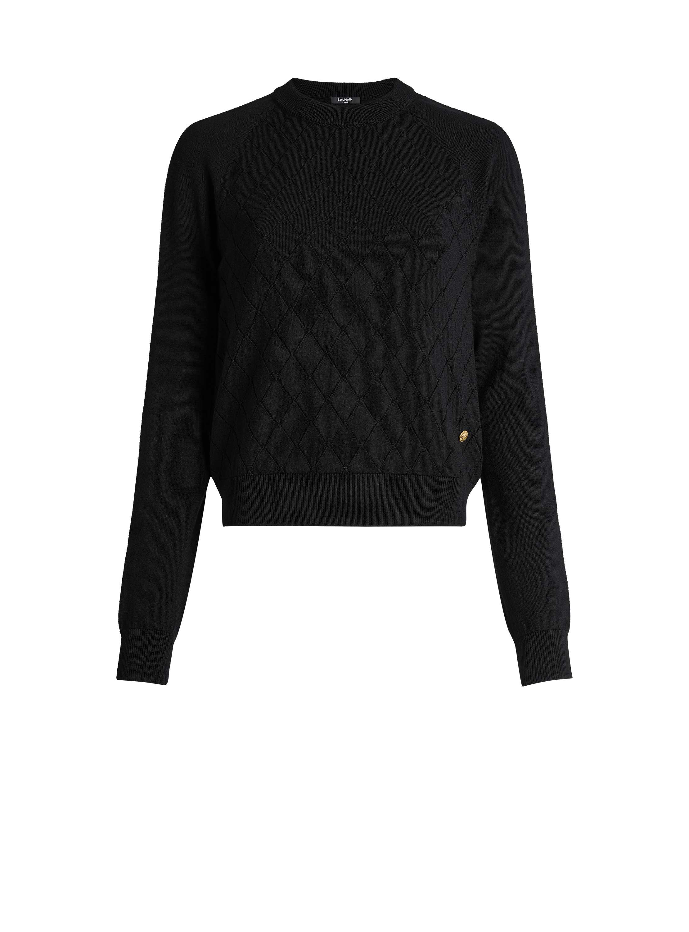Balmain Knit Jumper In Black