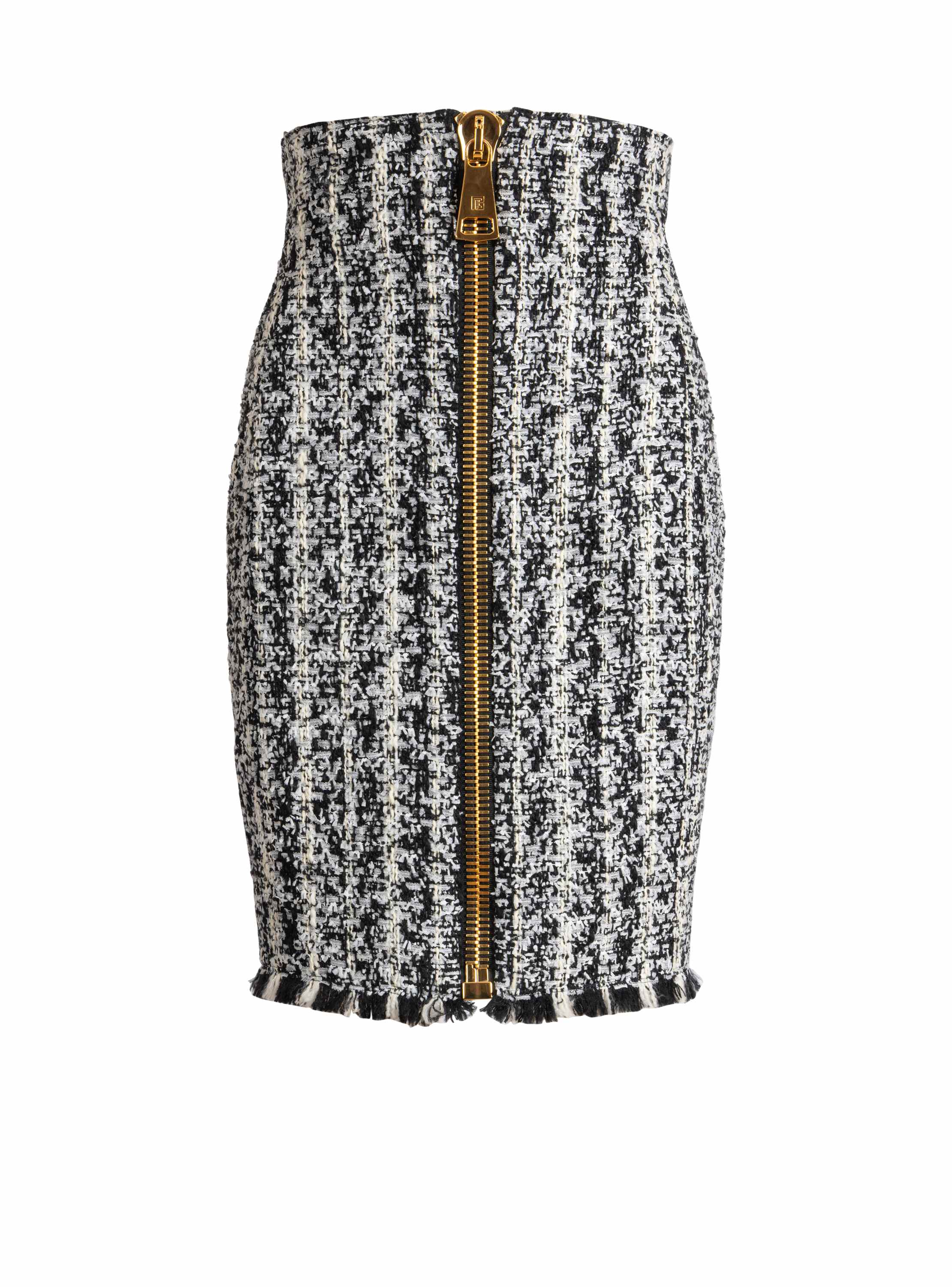 Balmain Zipped two-tone tweed skirt - Women's Clothing