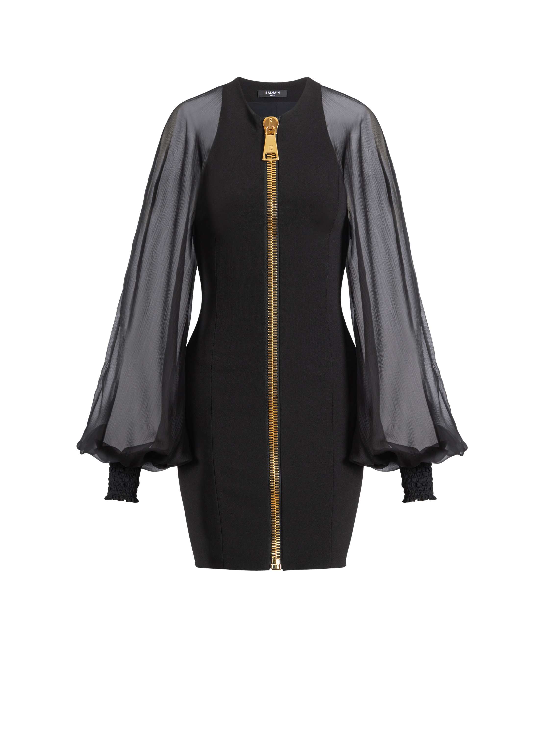 Balmain Short jersey and muslin dress
