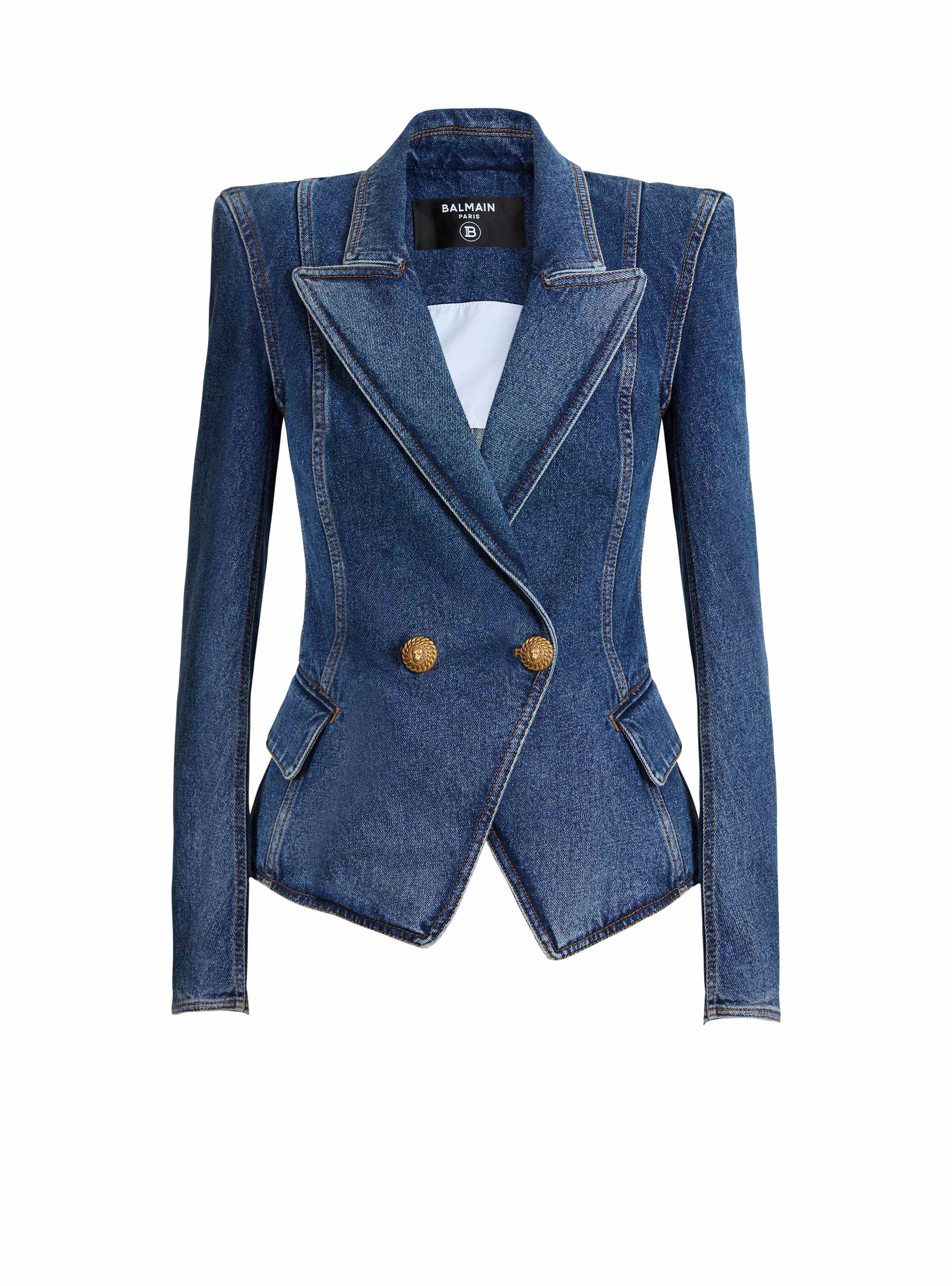 Balmain Denim 2-button jacket - Women's Clothing