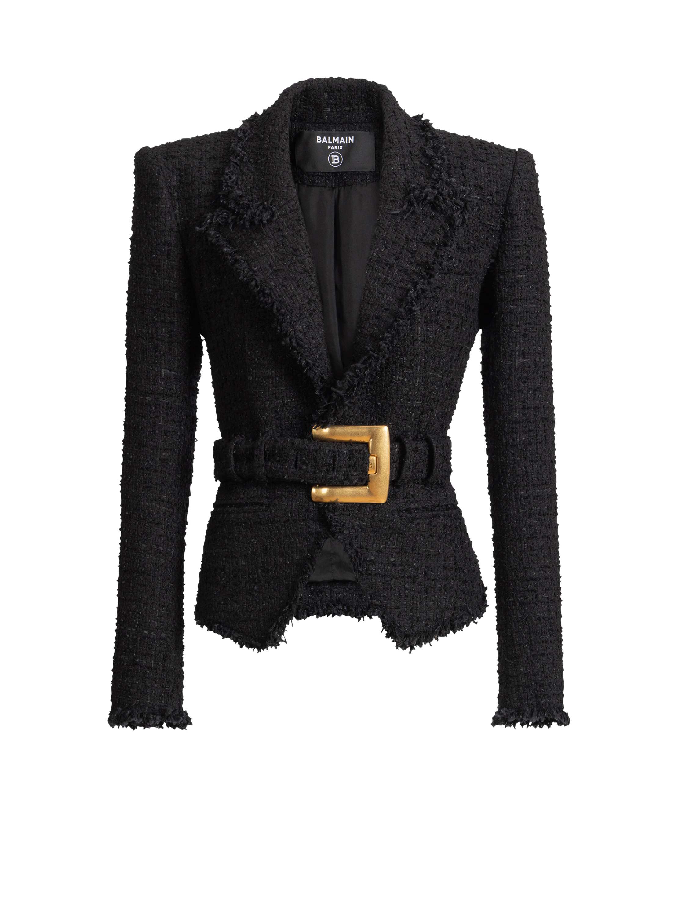Balmain Belted tweed jacket