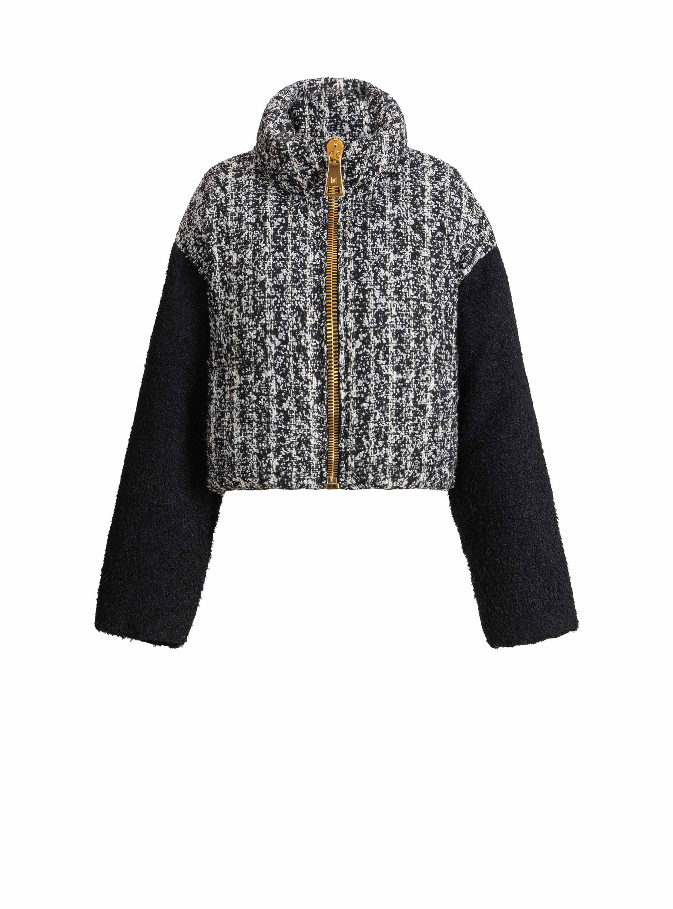 Balmain Padded two-tone tweed jacket