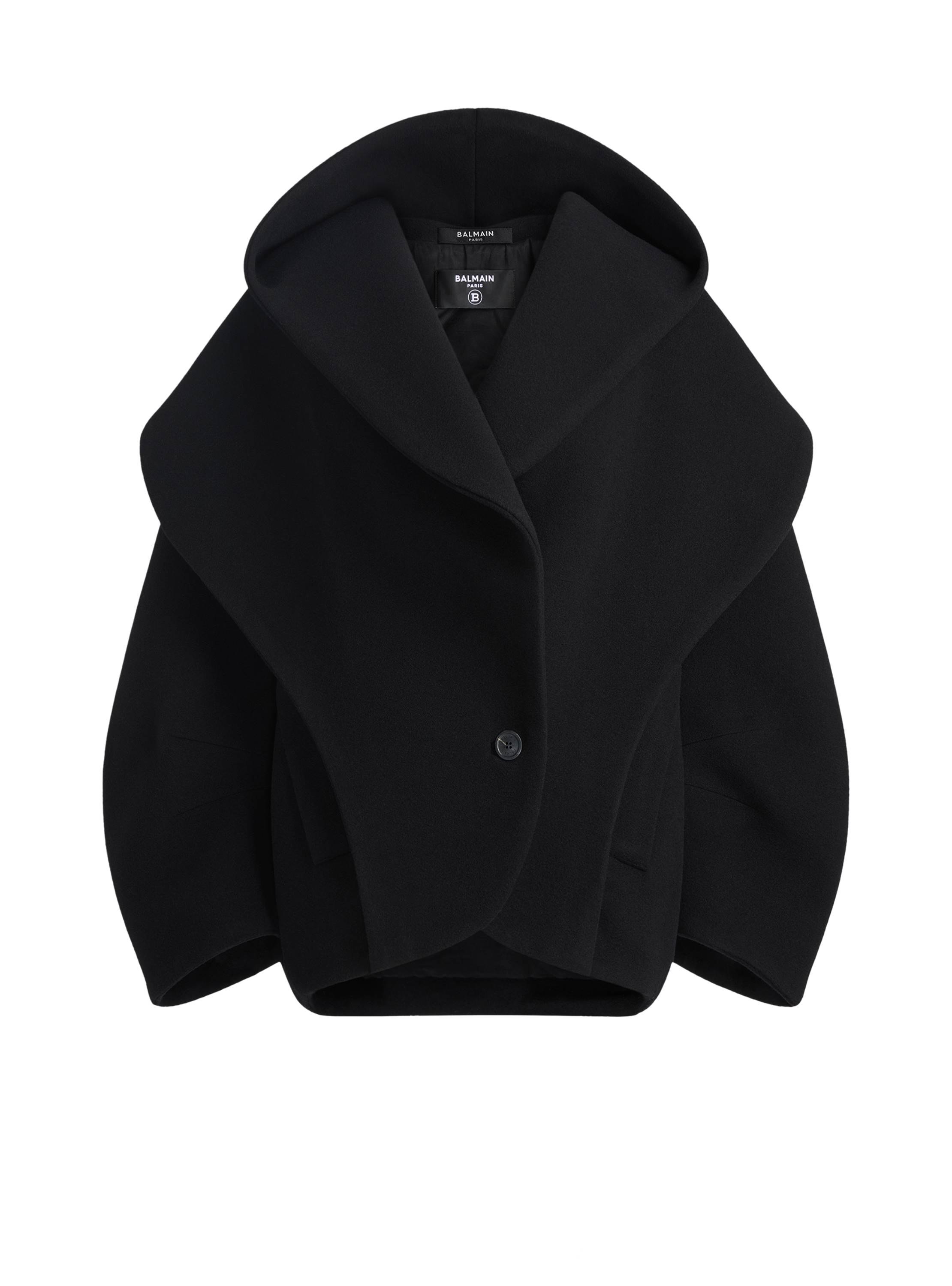 Balmain Oversized wool pea coat with hood | Thumbnail 6 Balmain Oversized wool pea coat with hood | Thumbnail 6
