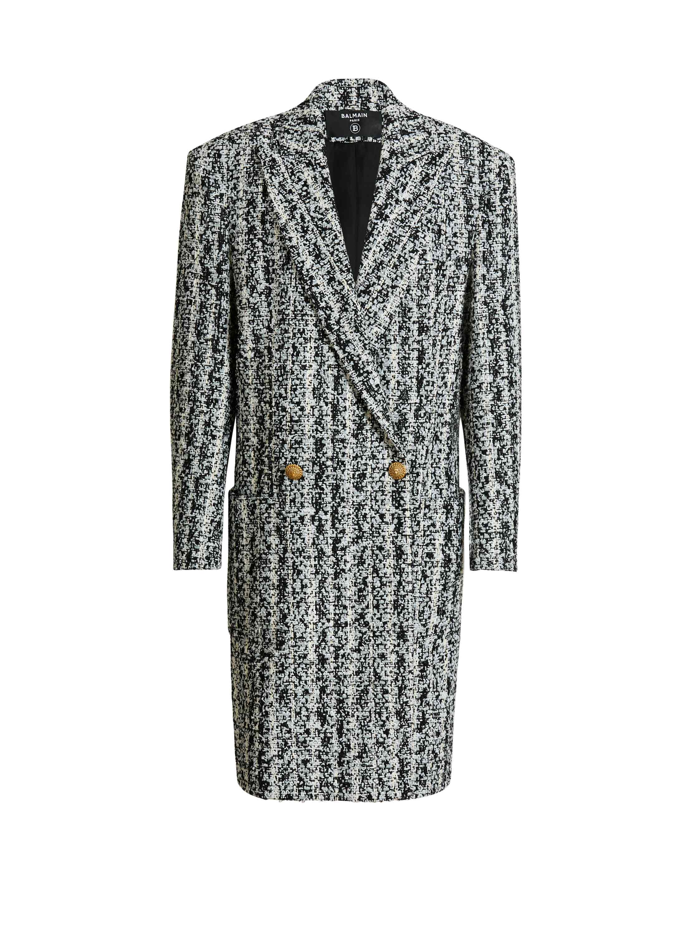 Balmain Long tweed coat