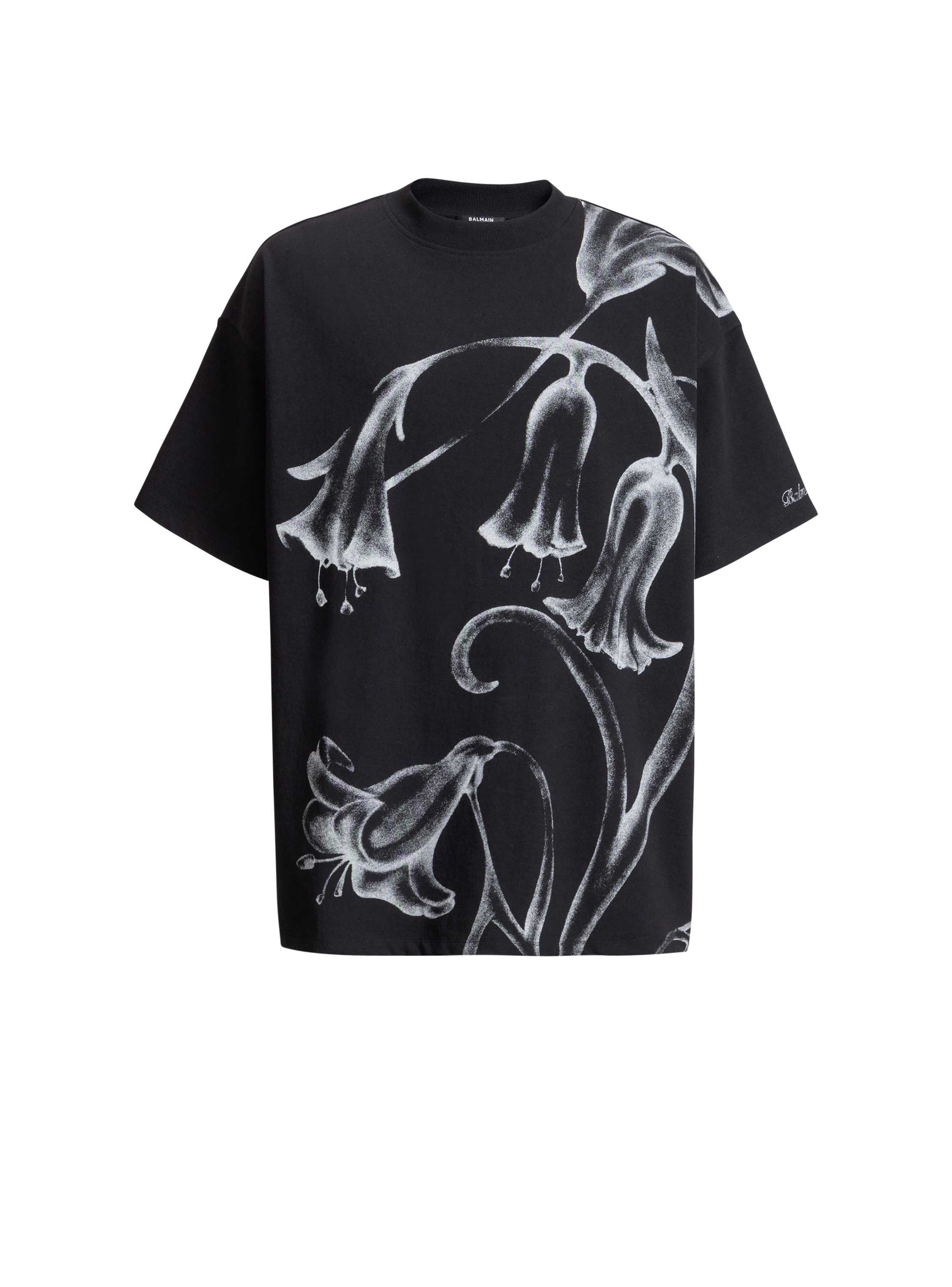 Balmain Printed  Flower T-shirt