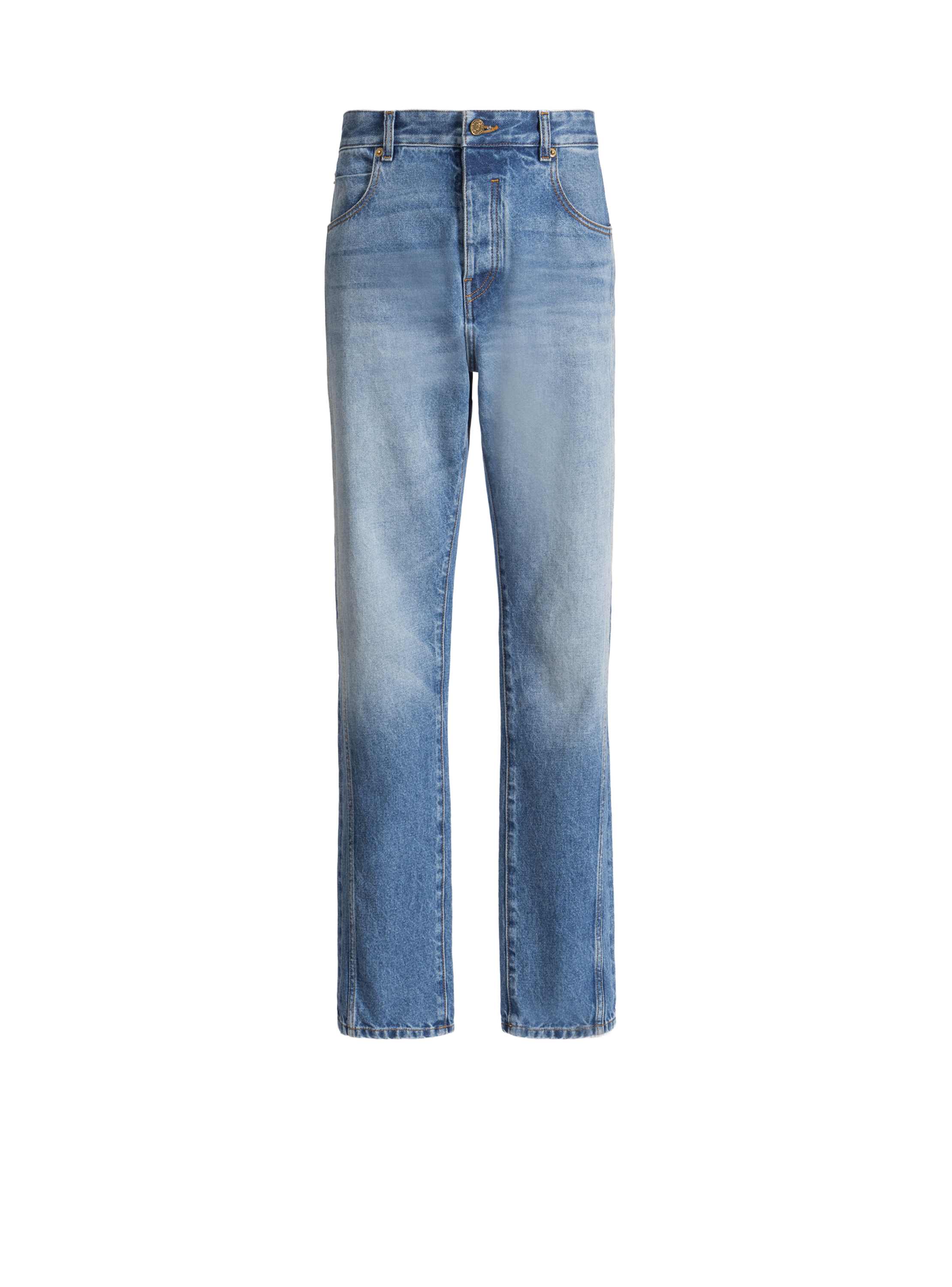 Balmain Straight-leg Blue denim jeans