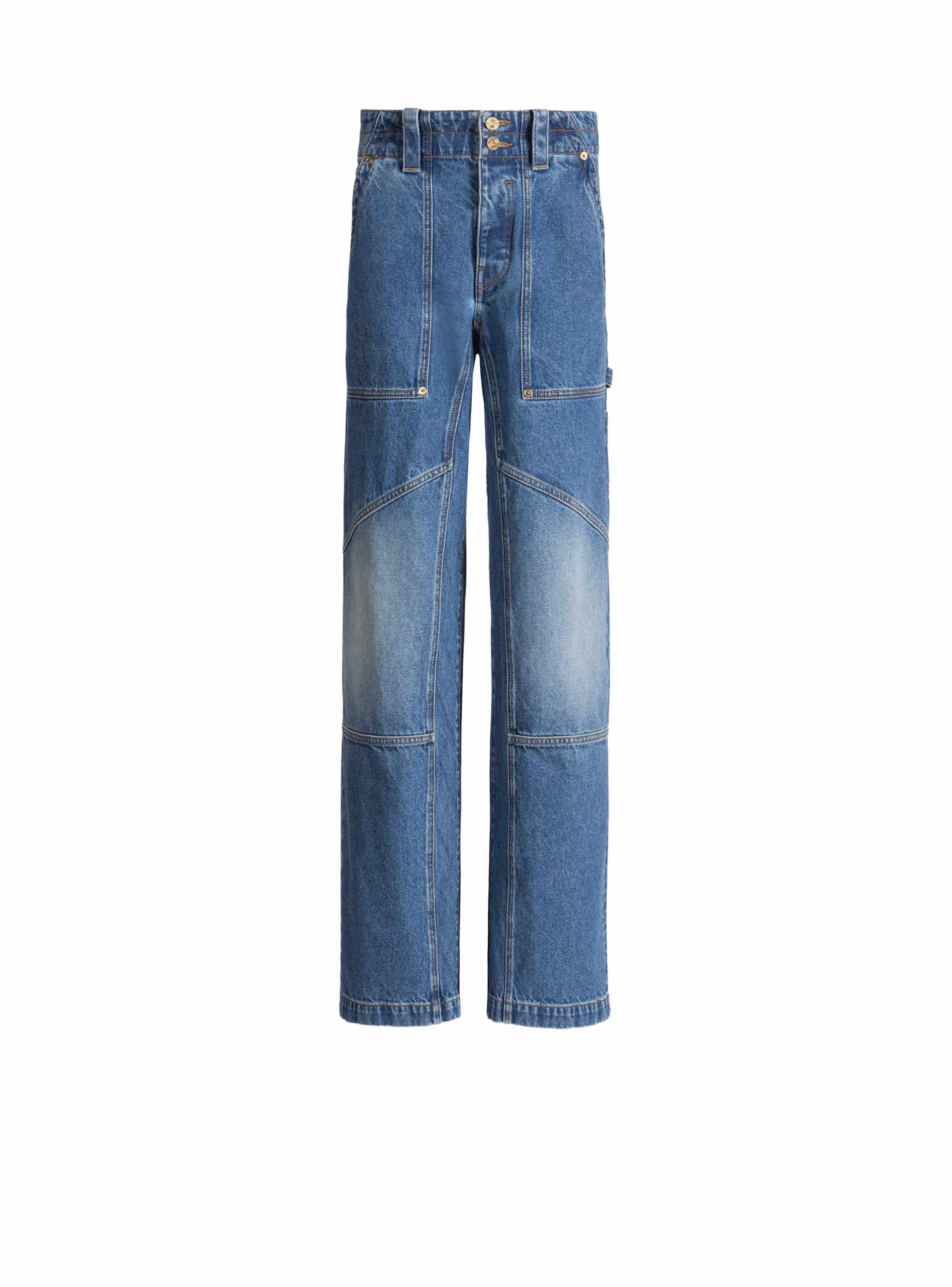 Balmain Blue denim carpenter jeans