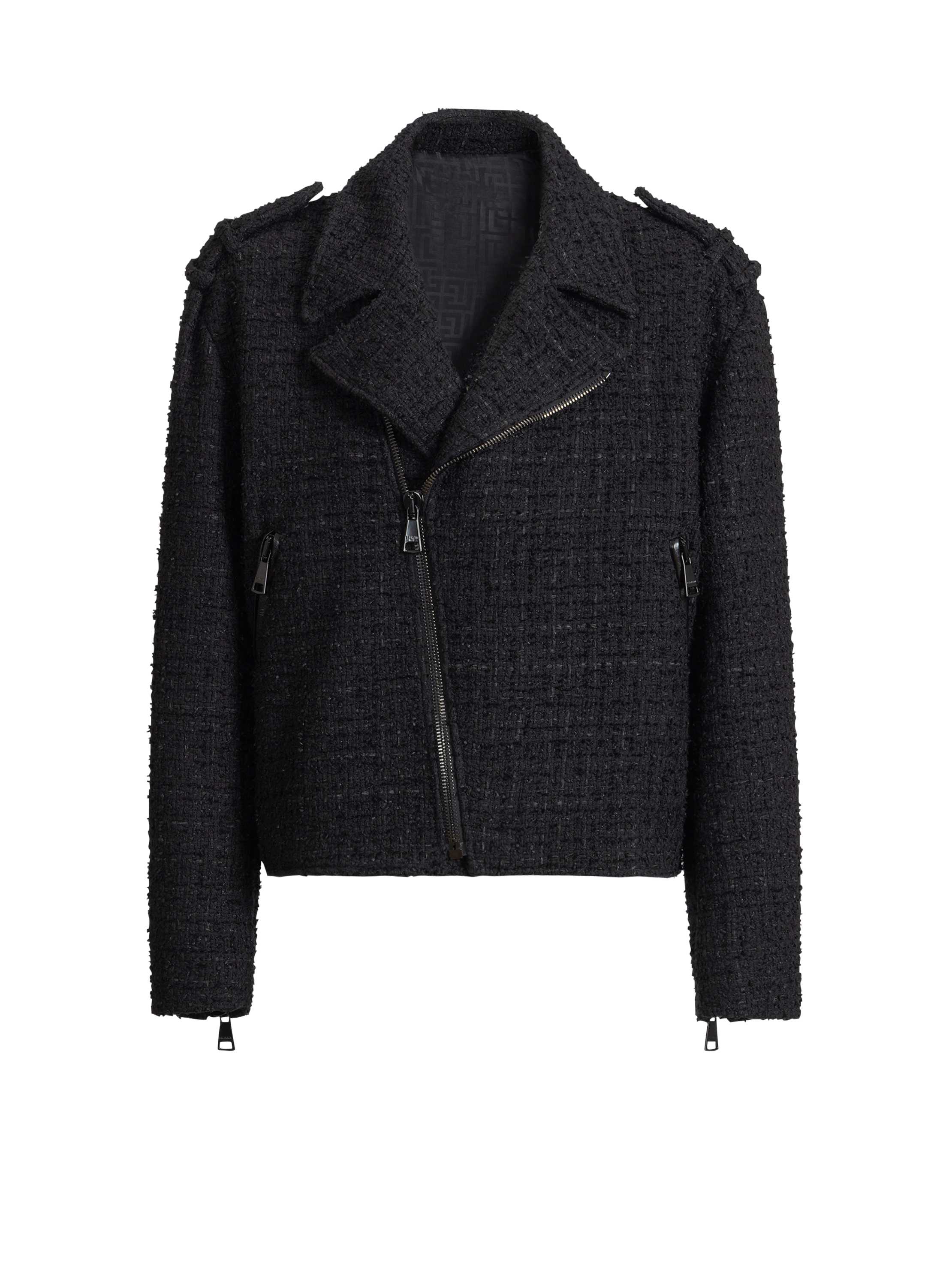 Balmain Tweed biker jacket