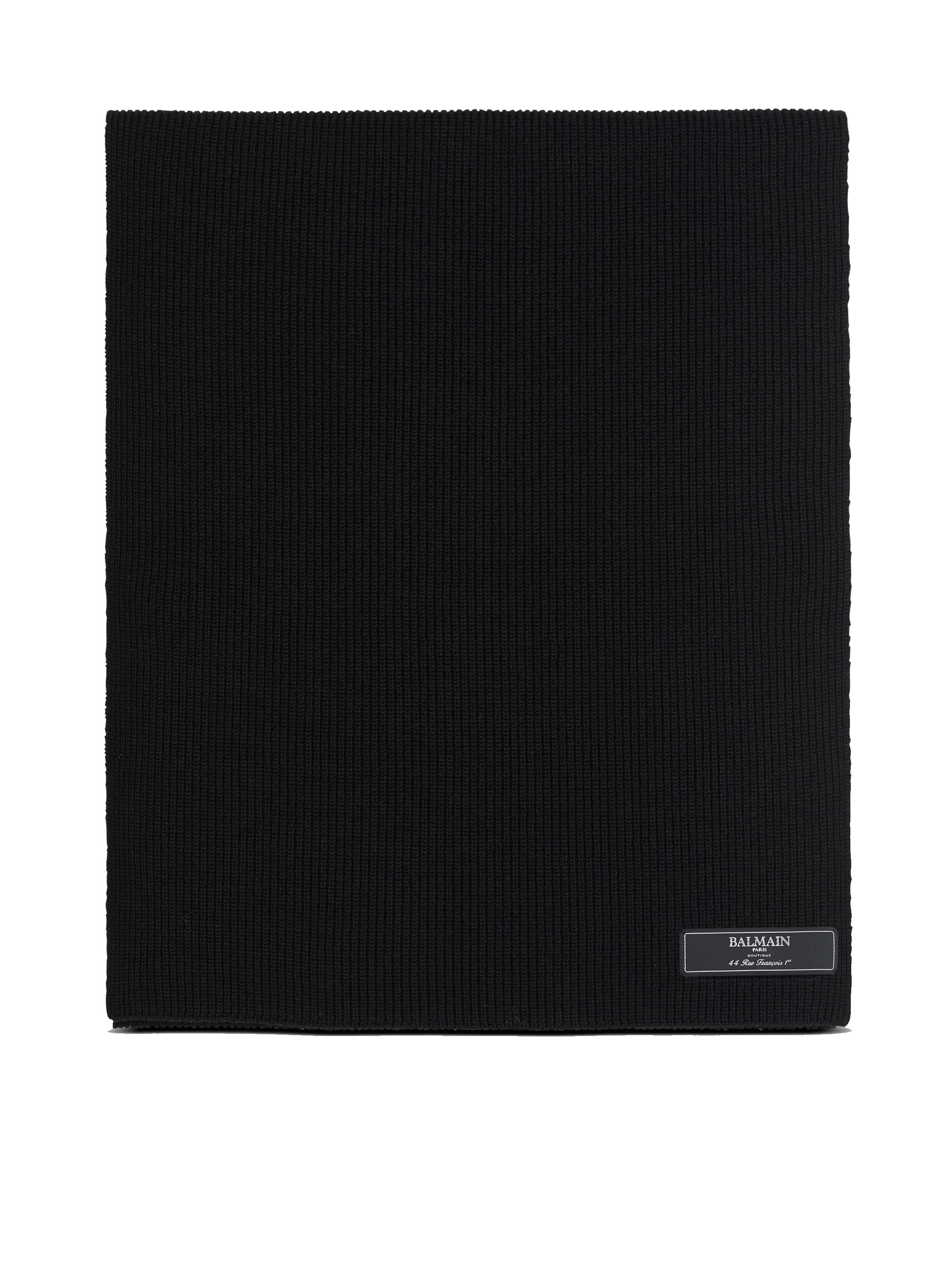 Balmain Paris Wool Scarf In Black