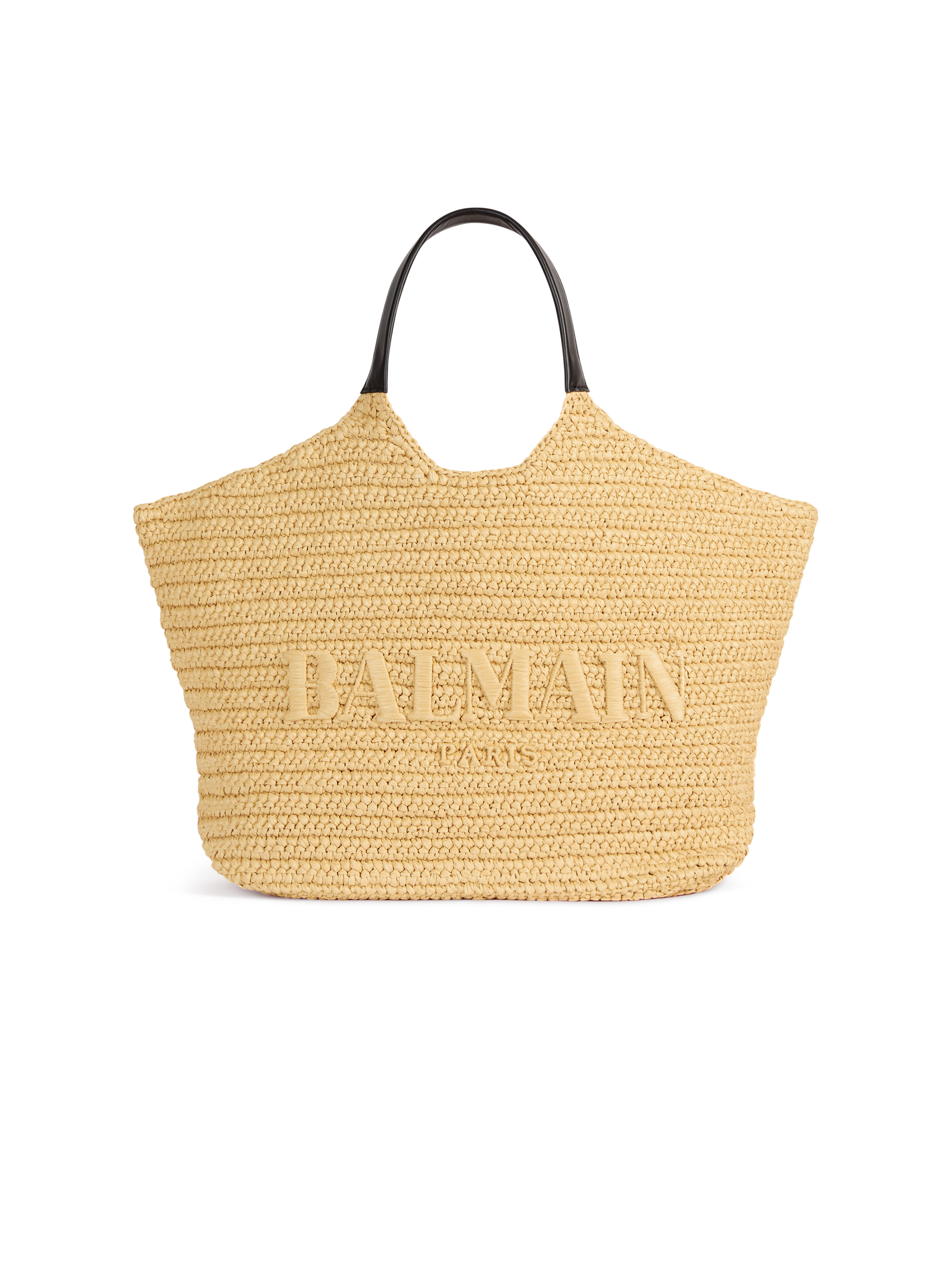 Balmain Donna Beige - Borsa Shopper All'uncinetto
