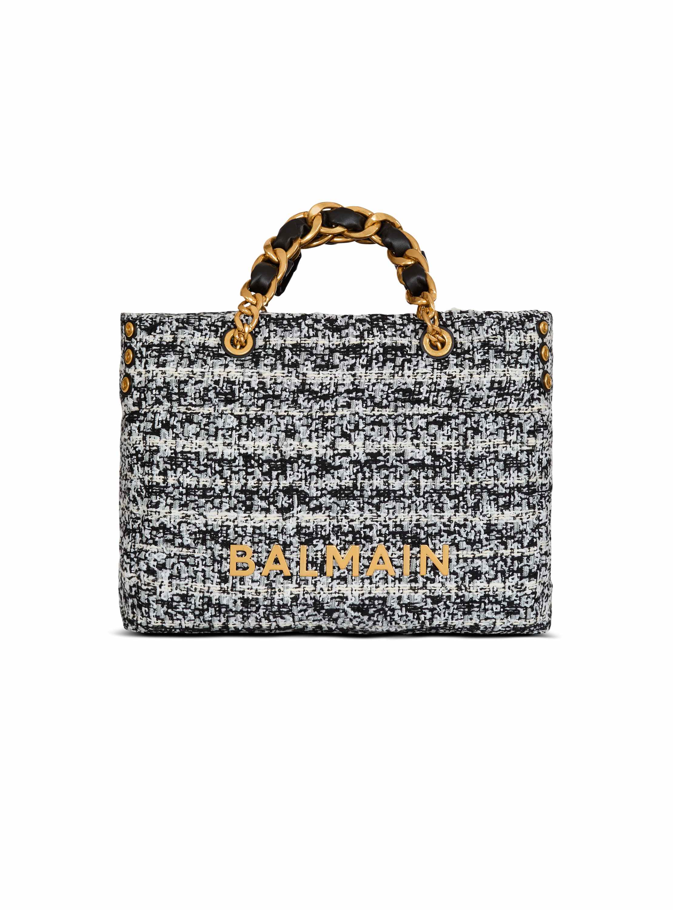 Balmain 1945 Soft tweed tote bag