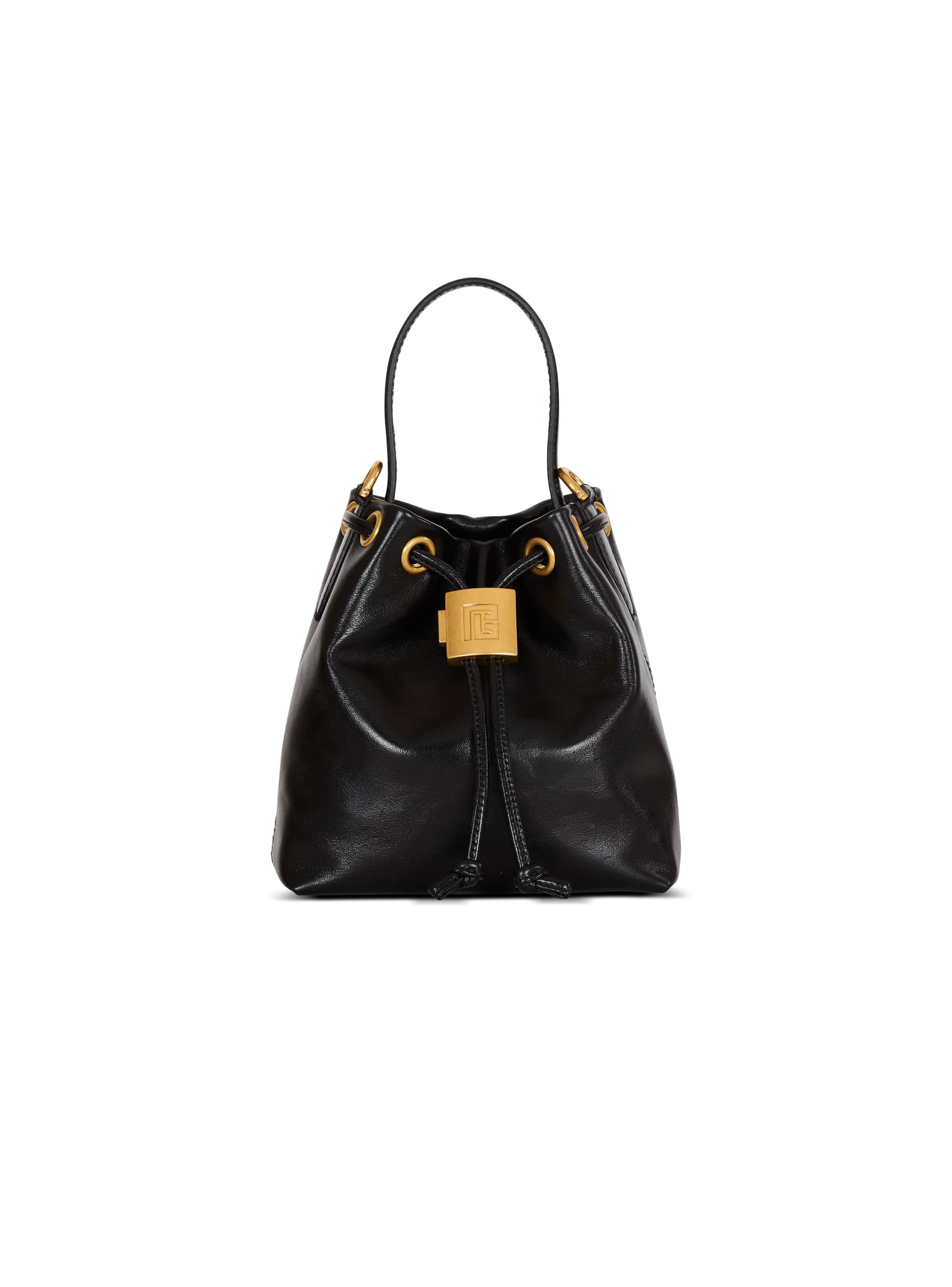 Balmain Mini Pulse Bucket bag in smooth leather - Women's Bags