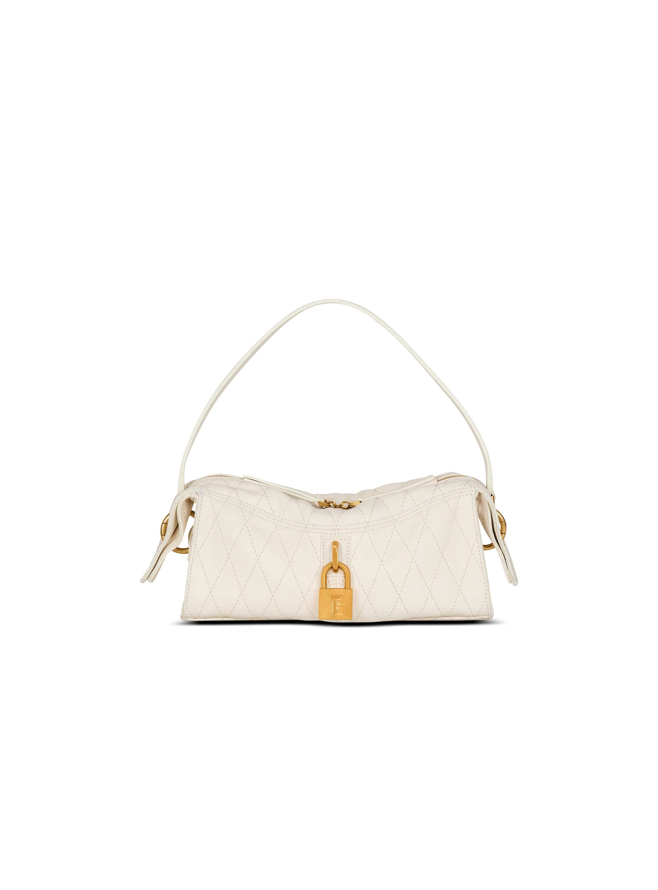Balmain Small Pulse bag in smooth topstitched leather - Women's Bags