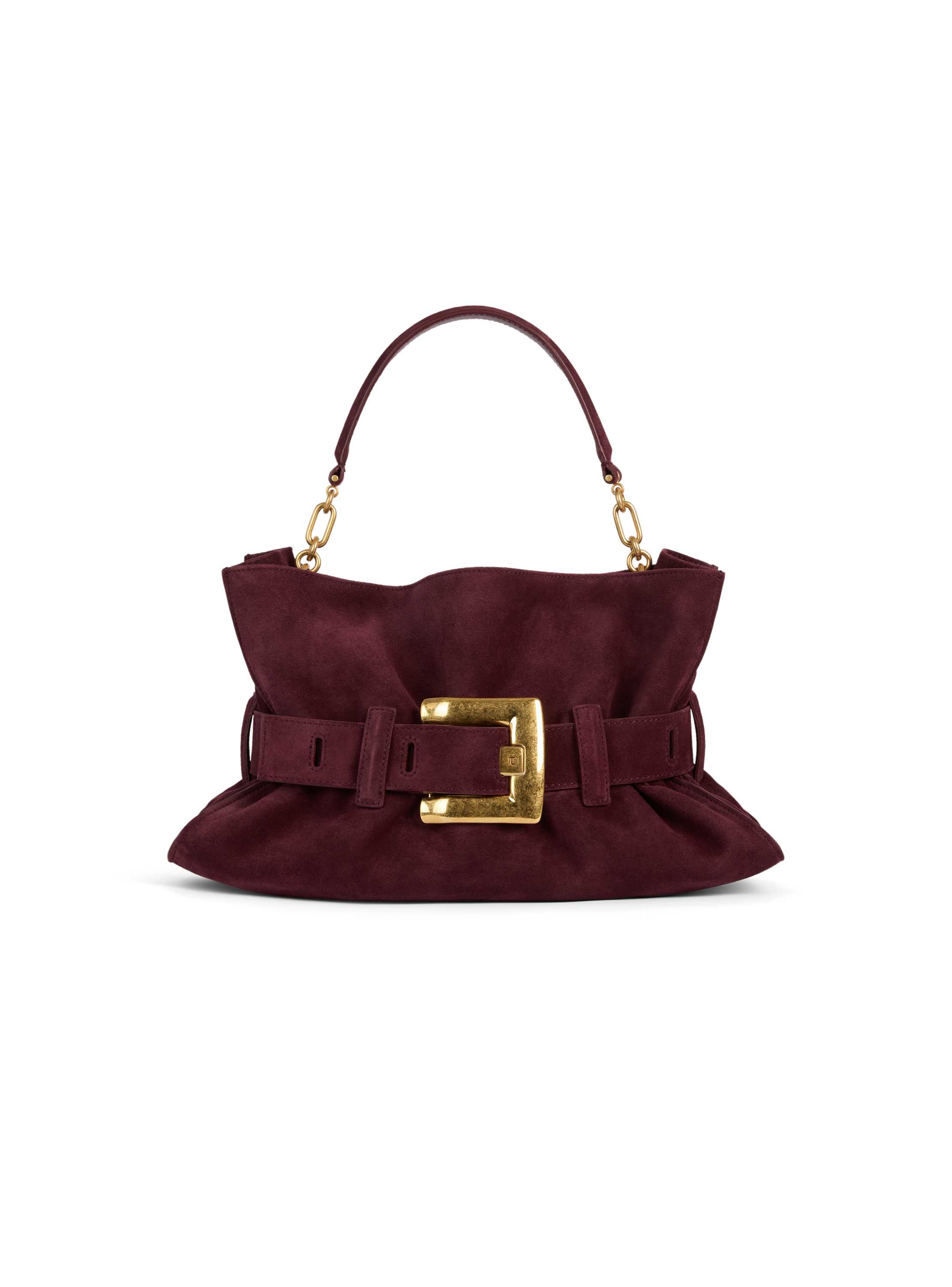 Balmain Medium Anthem suede leather bag