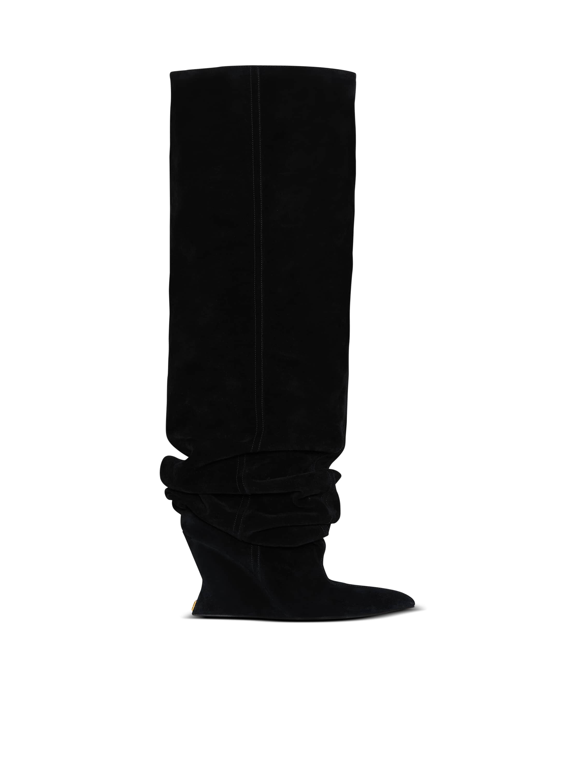 Balmain Suede leather Wedge thigh-high boots | Thumbnail 6 Balmain Suede leather Wedge thigh-high boots | Thumbnail 6