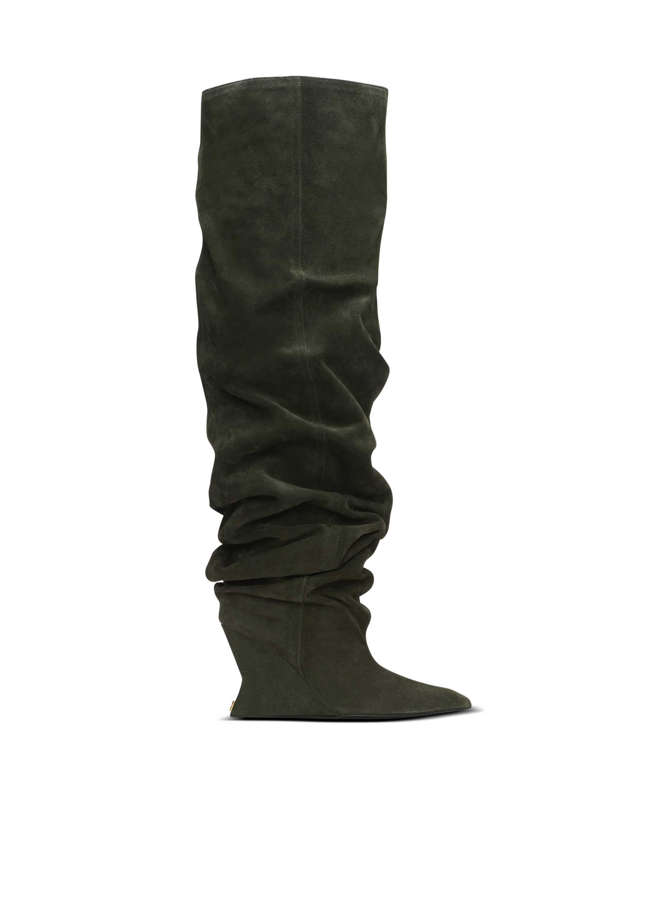 Balmain Suede leather Wedge thigh-high boots | Thumbnail 5 Balmain Suede leather Wedge thigh-high boots | Thumbnail 5