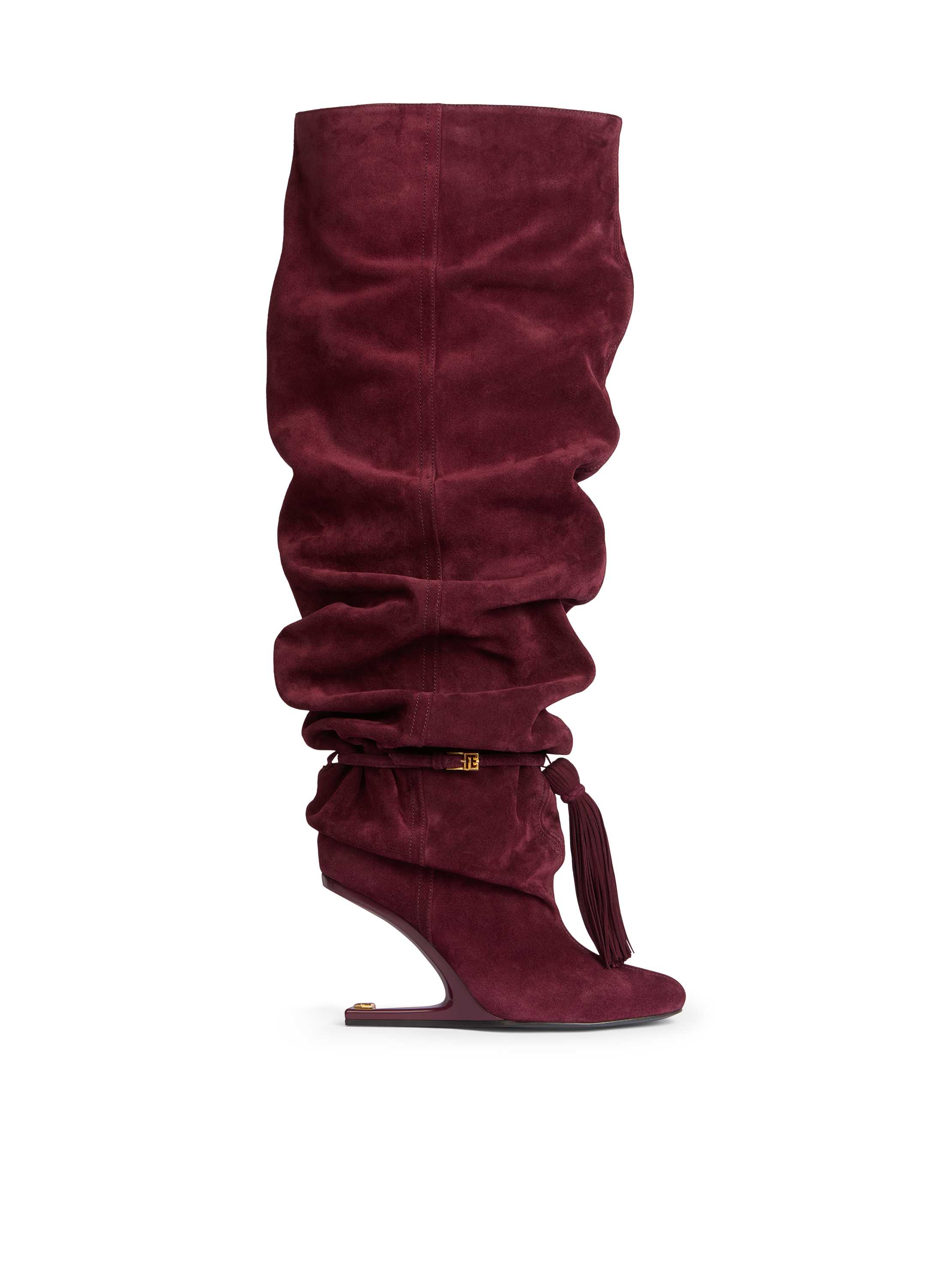 Balmain No Wedge suede leather thigh-high boots with tassel | Thumbnail 5 Balmain No Wedge suede leather thigh-high boots with tassel | Thumbnail 5