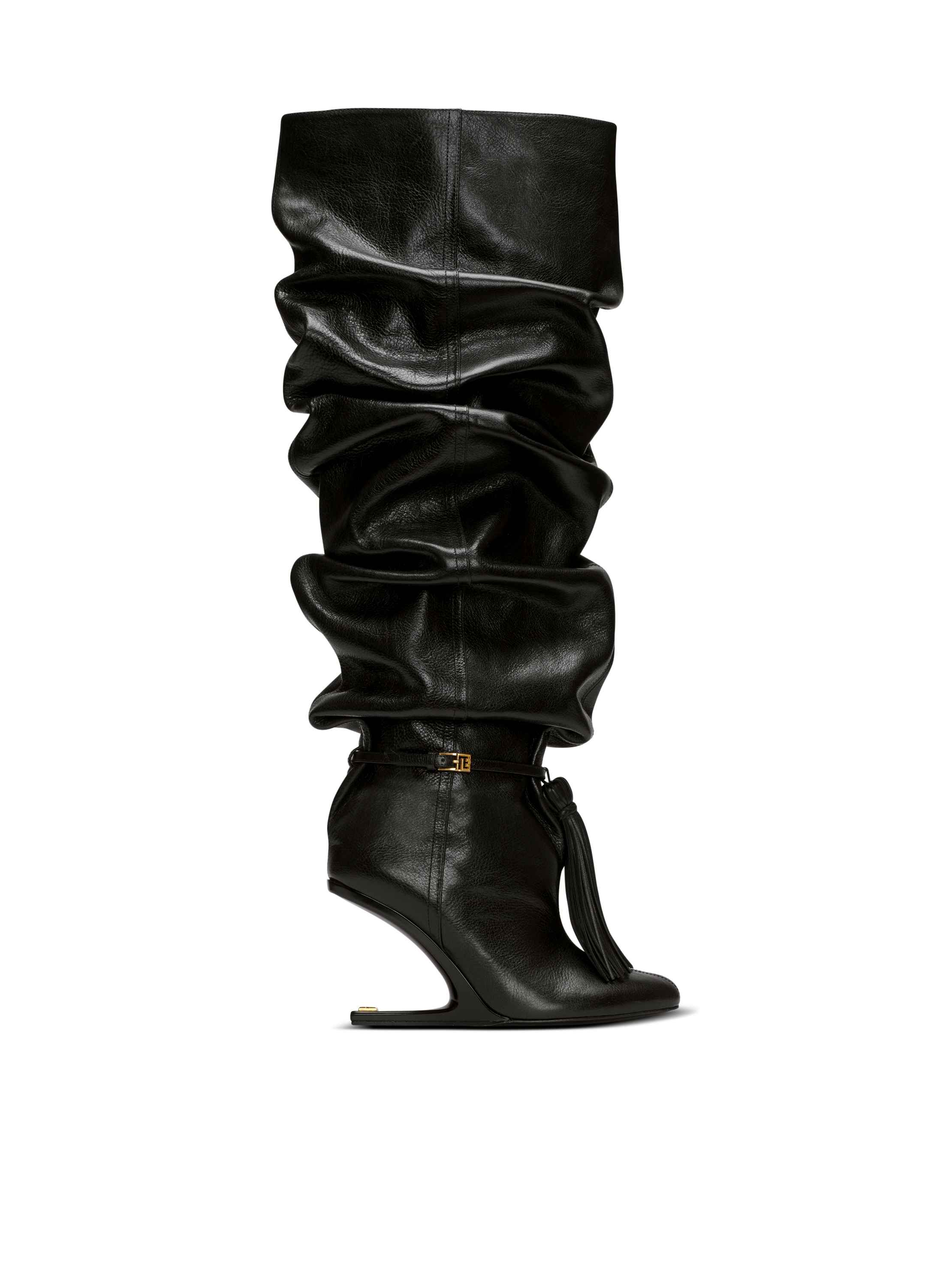 Balmain No Wedge textured leather thigh-high boots with tassel | Thumbnail 6 Balmain No Wedge textured leather thigh-high boots with tassel | Thumbnail 6