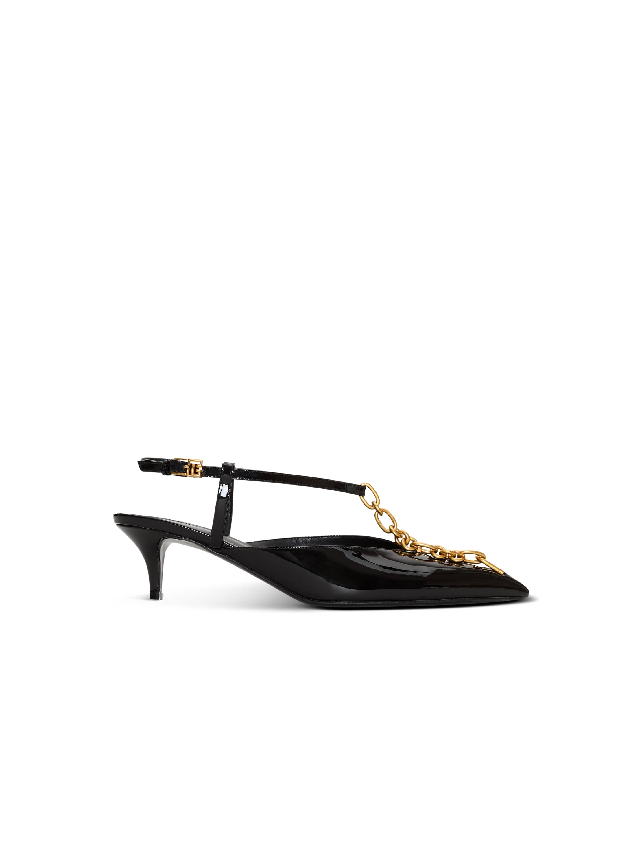 Balmain Sync chain kitten slingbacks in patent leather | Thumbnail 7 Balmain Sync chain kitten slingbacks in patent leather | Thumbnail 7