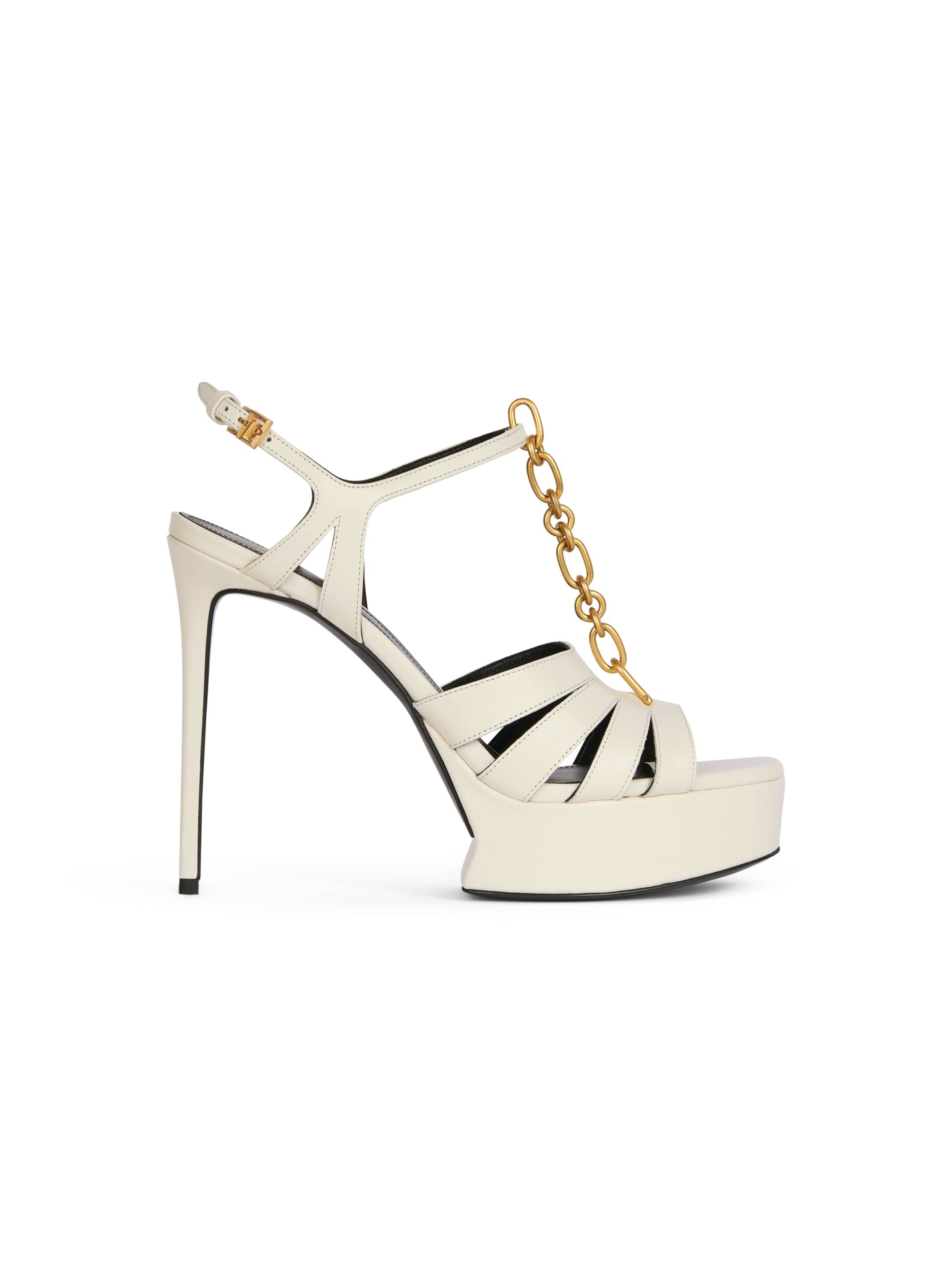 Balmain Sync platform sandals in smooth leather | Thumbnail 8 Balmain Sync platform sandals in smooth leather | Thumbnail 8