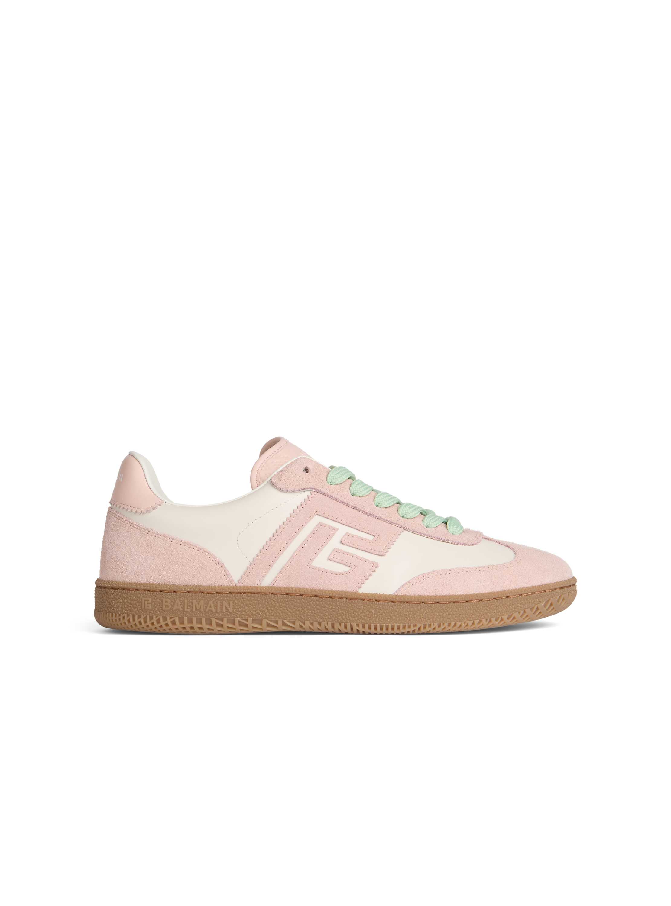 Balmain Swan sneakers in smooth leather and suede
